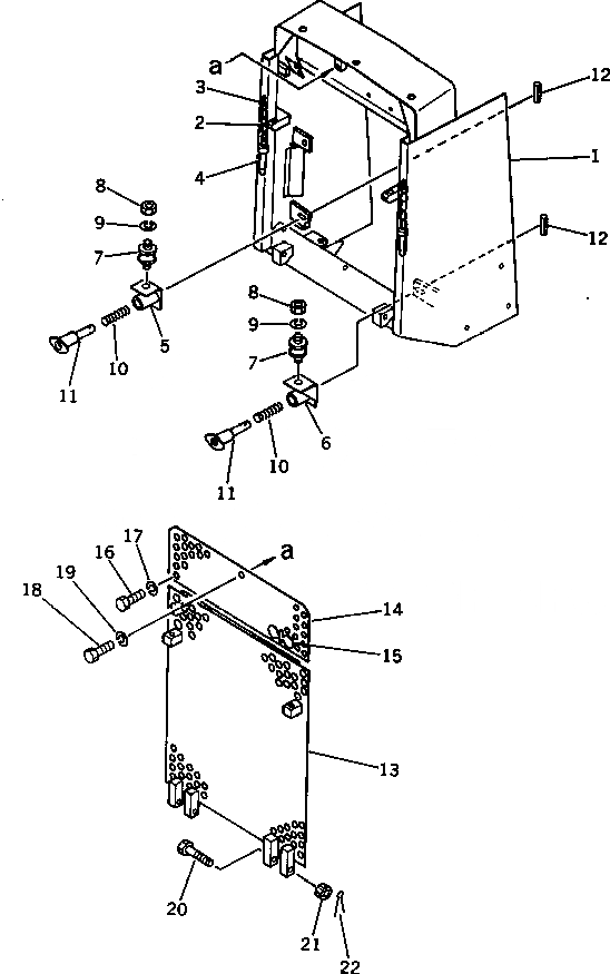 Схема запчастей Komatsu D31P-17A - HINGE ТИП ЗАСЛОНКА ЧАСТИ КОРПУСА