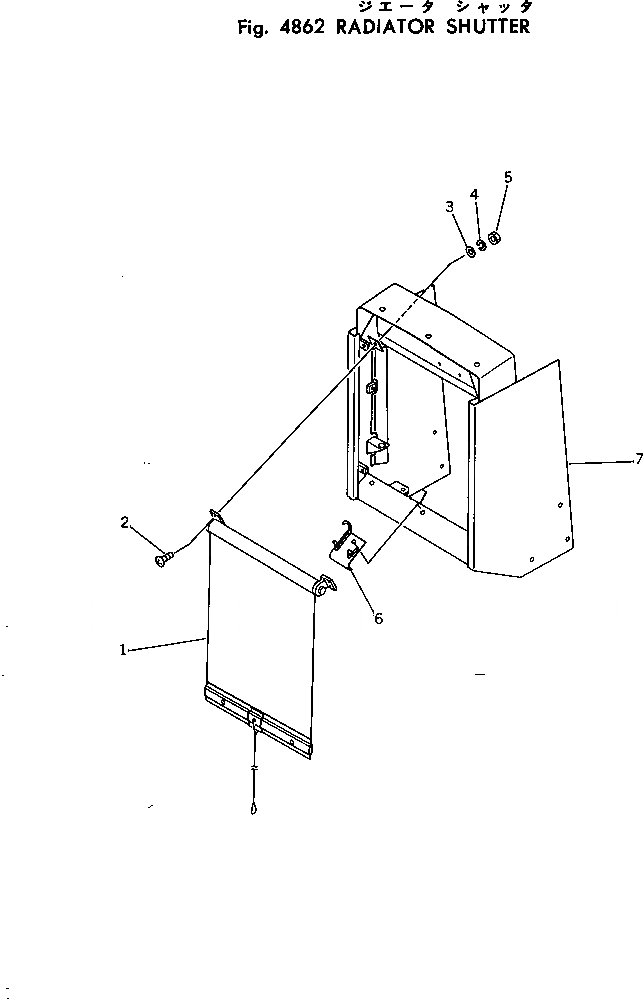 Схема запчастей Komatsu D31P-17 - ЗАСЛОНКА РАДИАТОРА ОПЦИОННЫЕ КОМПОНЕНТЫ