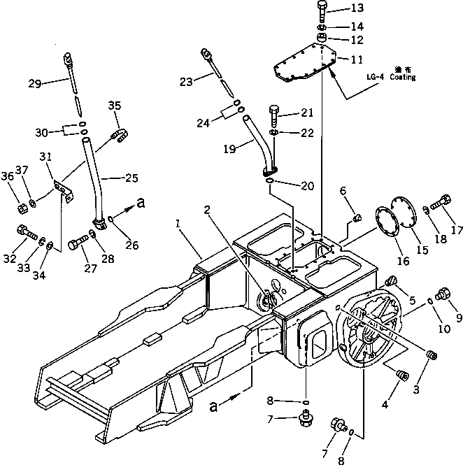 Схема запчастей Komatsu D31P-18 - КОРПУС БЛОКА УПРАВЛЕНИЯ ПОВОРОТОМ И ОСНОВНАЯ РАМА ДЕМПФЕР¤ ТРАНСМИССИЯ¤ РУЛЕВ. УПРАВЛЕНИЕ И КОНЕЧНАЯ ПЕРЕДАЧА