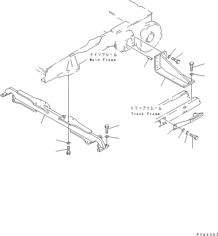 Схема запчастей Komatsu D31P-20 - CROSS BAR (REGULATION OF EC INCLUSION) ОСНОВН. РАМА И КОМПОНЕНТЫ