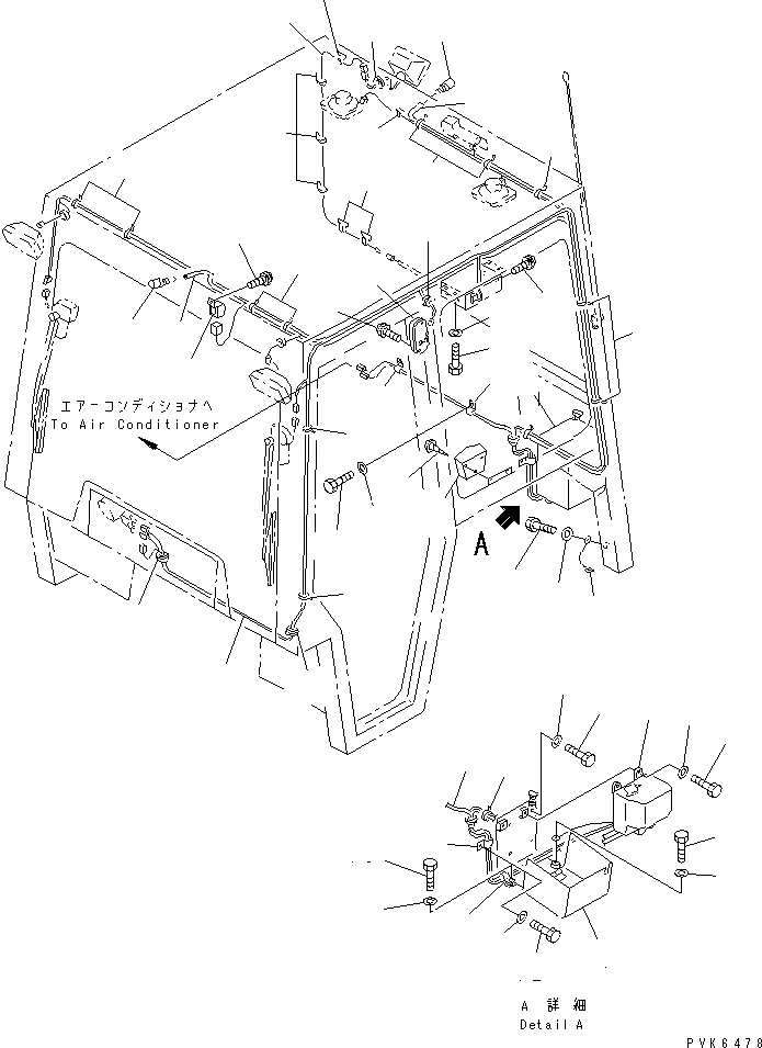 Схема запчастей Komatsu D31P-20 - СТАЛЬНАЯ КАБИНА (ЭЛЕКТРИКА) (/)(№77-) КАБИНА ОПЕРАТОРА И СИСТЕМА УПРАВЛЕНИЯ
