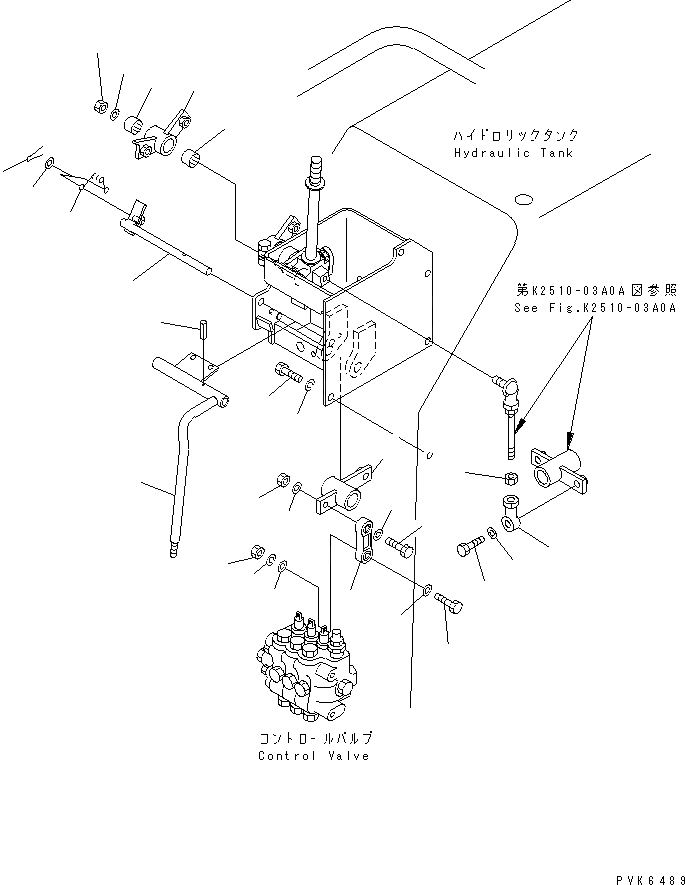 Схема запчастей Komatsu D31P-20A - РЫЧАГ УПРАВЛЕНИЯ РАБОЧИМ ОБОРУДОВАНИЕМ (/)(№77-) КАБИНА ОПЕРАТОРА И СИСТЕМА УПРАВЛЕНИЯ