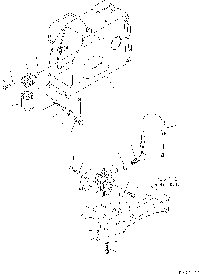 Схема запчастей Komatsu D31P-20T - ГИДР. БАК. AND ФИЛЬТР. (ДЛЯ TОБОД КОЛЕСАMING DOZER) ГИДРАВЛИКА