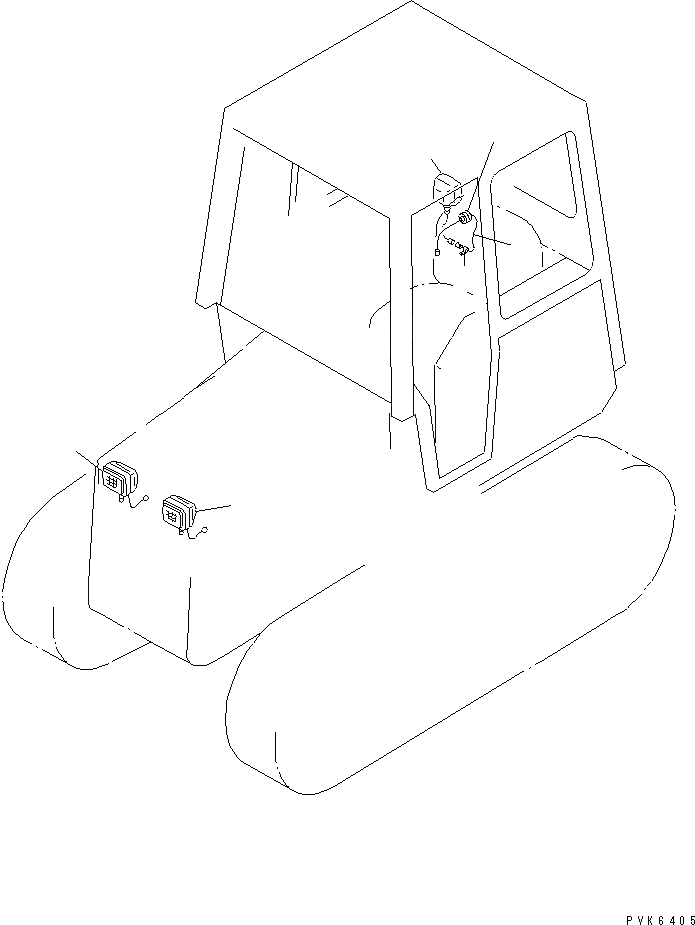 Схема запчастей Komatsu D31PG-20A - VEHICEL ОСВЕЩЕНИЕ (ДЛЯ КАБИНА ROPS)(№77-) ЭЛЕКТРИКА