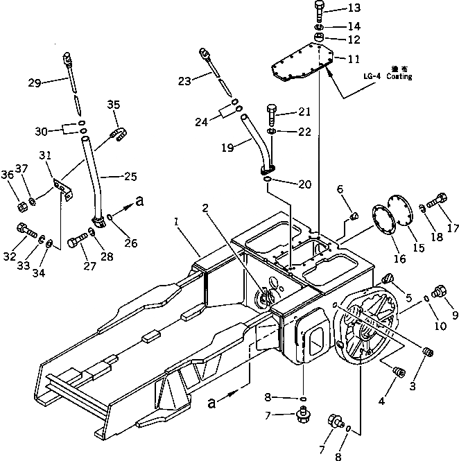 Схема запчастей Komatsu D31PL-18 - КОРПУС БЛОКА УПРАВЛЕНИЯ ПОВОРОТОМ И ОСНОВНАЯ РАМА ДЕМПФЕР¤ ТРАНСМИССИЯ¤ РУЛЕВ. УПРАВЛЕНИЕ И КОНЕЧНАЯ ПЕРЕДАЧА