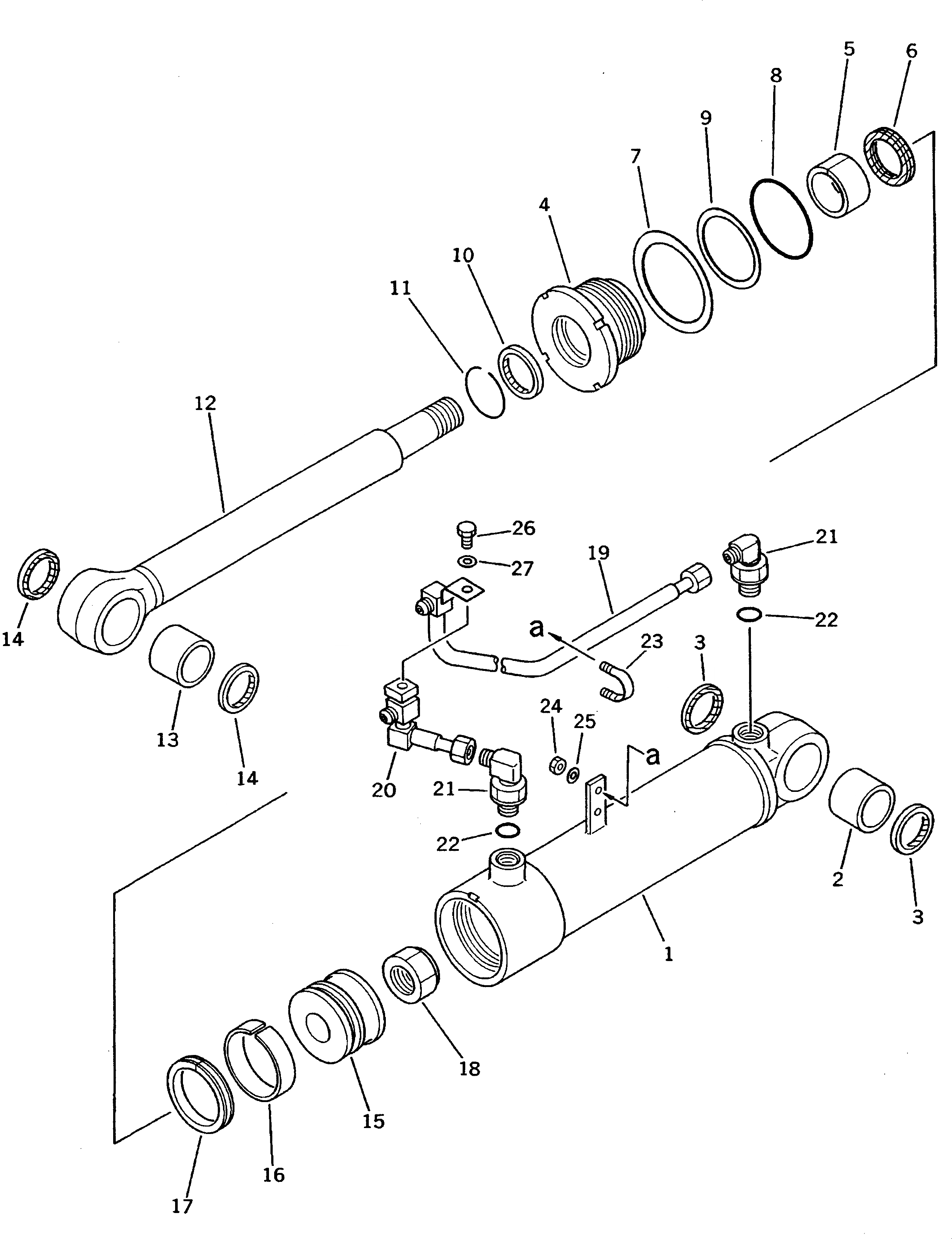 Схема запчастей Komatsu D31PL-18 - -POINT HITCE ЦИЛИНДР РАБОЧЕЕ ОБОРУДОВАНИЕ