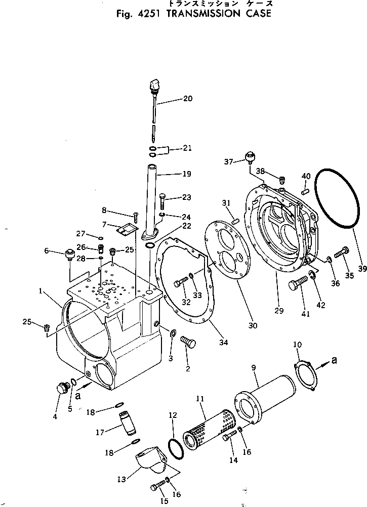 Схема запчастей Komatsu D31PL-17 - КОРПУС ТРАНСМИССИИ ДЕМПФЕР И ТРАНСМИССИЯ