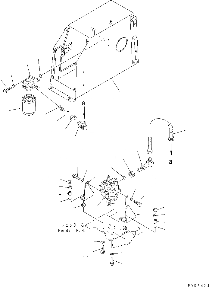 Схема запчастей Komatsu D31PL-20 - ГИДР. БАК. AND ФИЛЬТР. (С СТАЛЬНАЯ КАБИНА)(№-7) ГИДРАВЛИКА