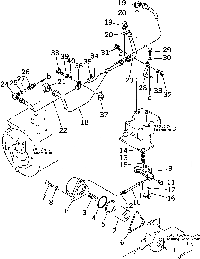 Схема запчастей Komatsu D31PLL-18 - ГИДРАВЛИКА РУЛ. УПРАВЛЕНИЯ (ШУМОПОДАВЛ. ДЛЯ EC)(№79-) СИСТЕМА УПРАВЛЕНИЯ