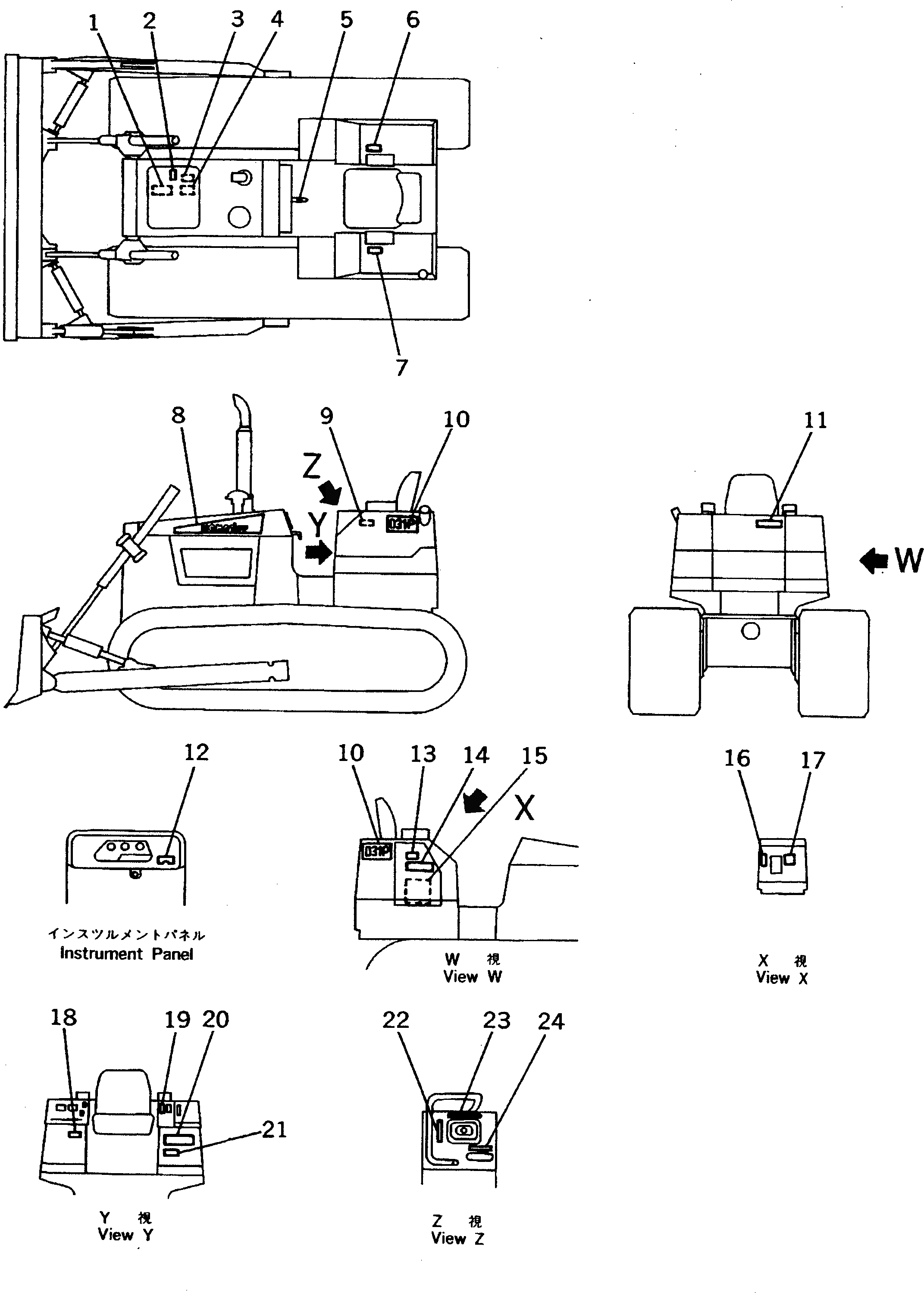 Схема запчастей Komatsu D31PLL-20 - МАРКИРОВКА (ИНДОНЕЗИЯ)(№-7) МАРКИРОВКА