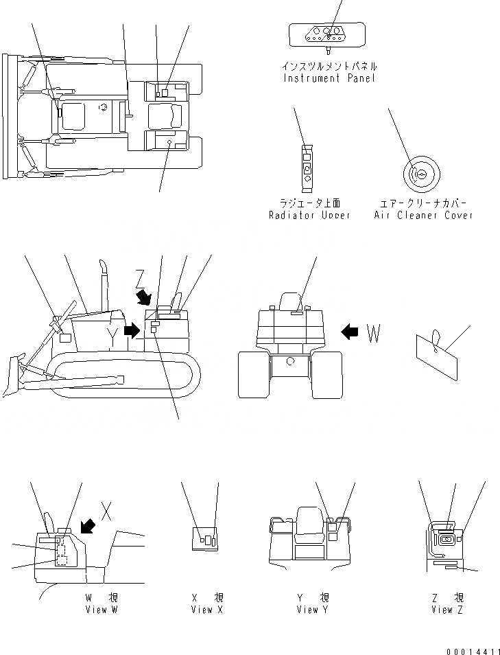Схема запчастей Komatsu D31PLL-20 - МАРКИРОВКА (АНГЛ.) (REGULATION OF ЕС DYNAMIC NOISE)(№7-) МАРКИРОВКА
