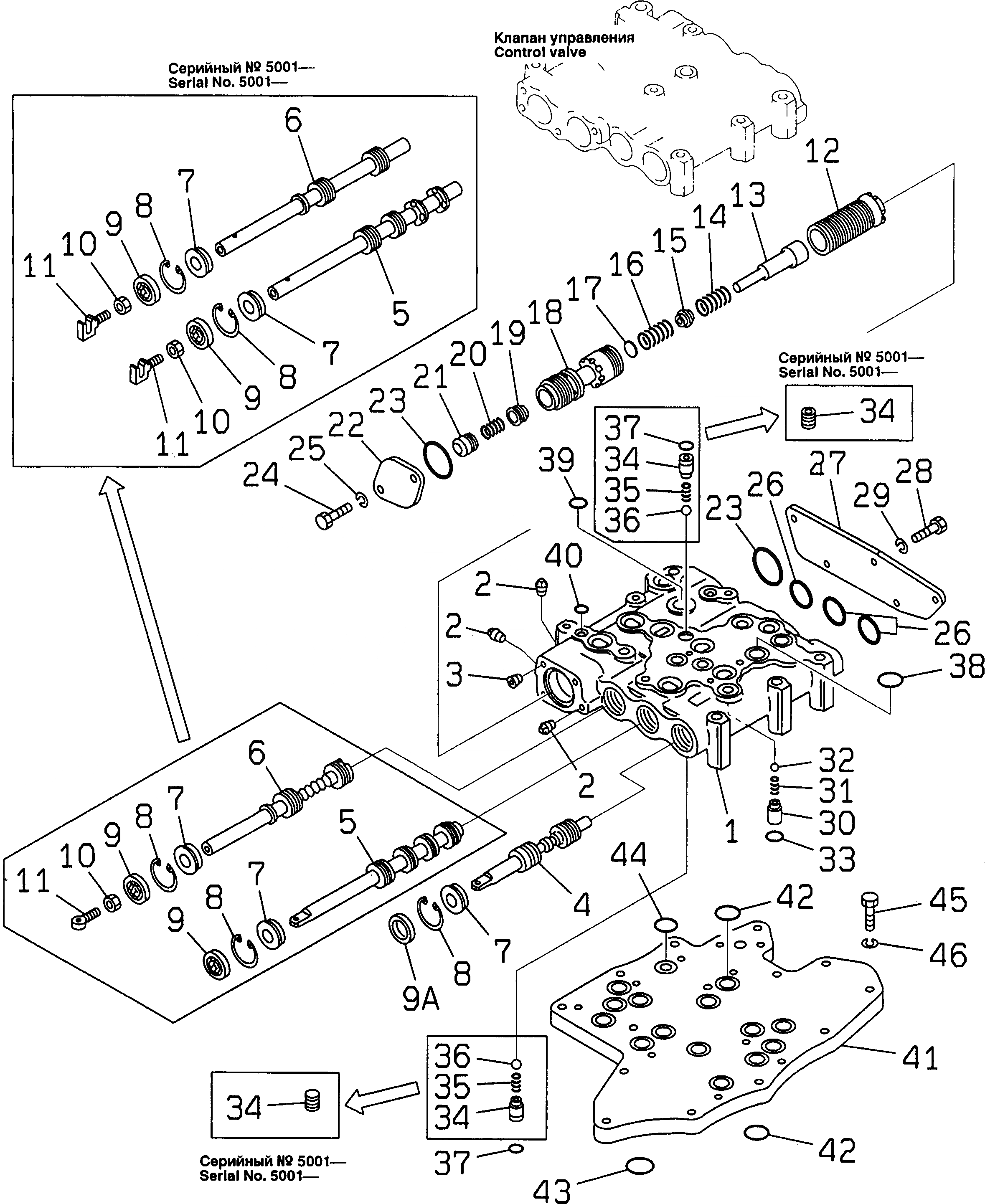 Схема запчастей Komatsu D355A-3X - КЛАПАН УПРАВЛЕНИЯ ТРАНСМИССИЕЙ (/)(№-) ГИДРОТРАНСФОРМАТОР И TRNSMISSION