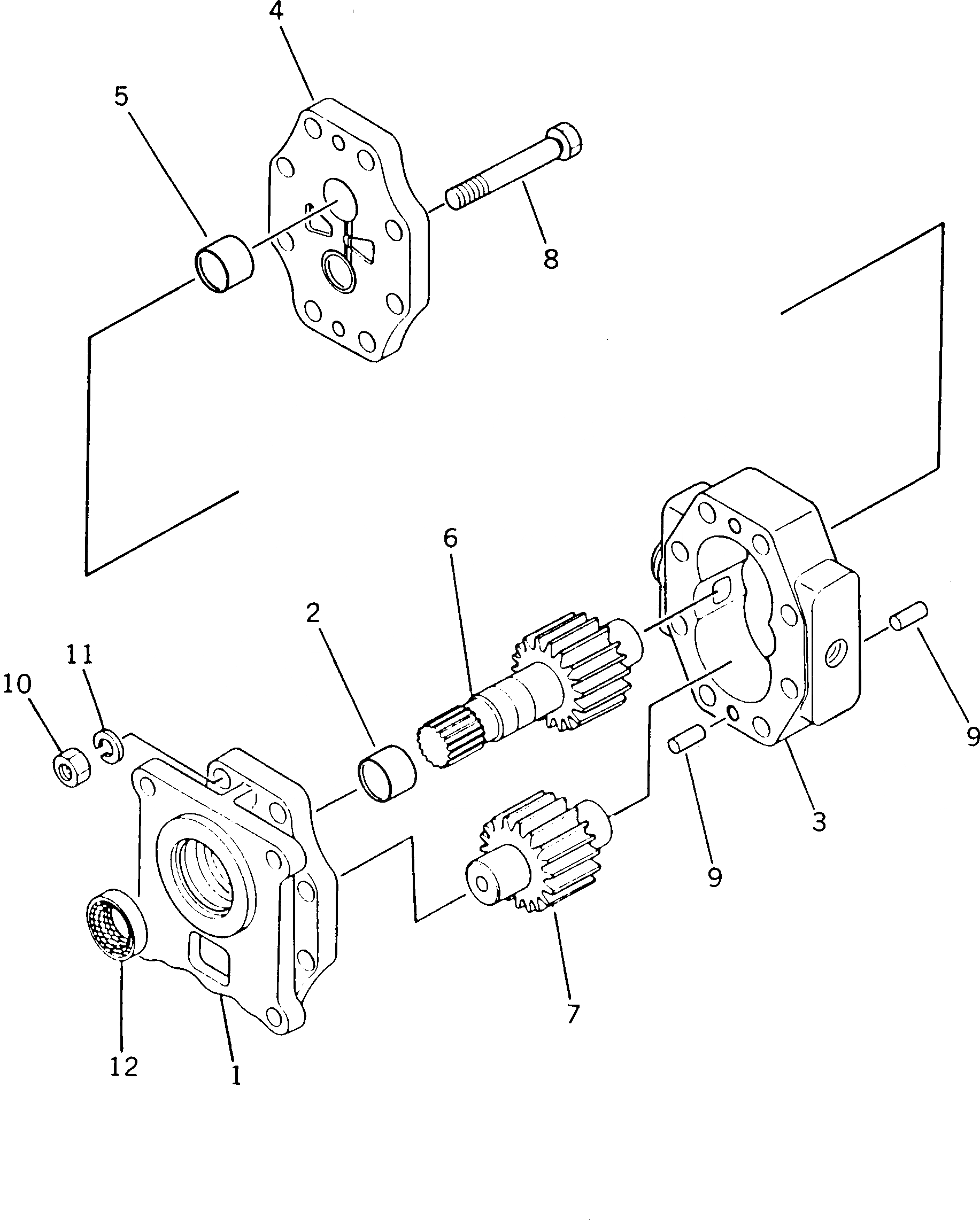Схема запчастей Komatsu D355A-3X - НАСОС РУЛЕВ. УПРАВЛ-Я ГУСЕНИЦЫ