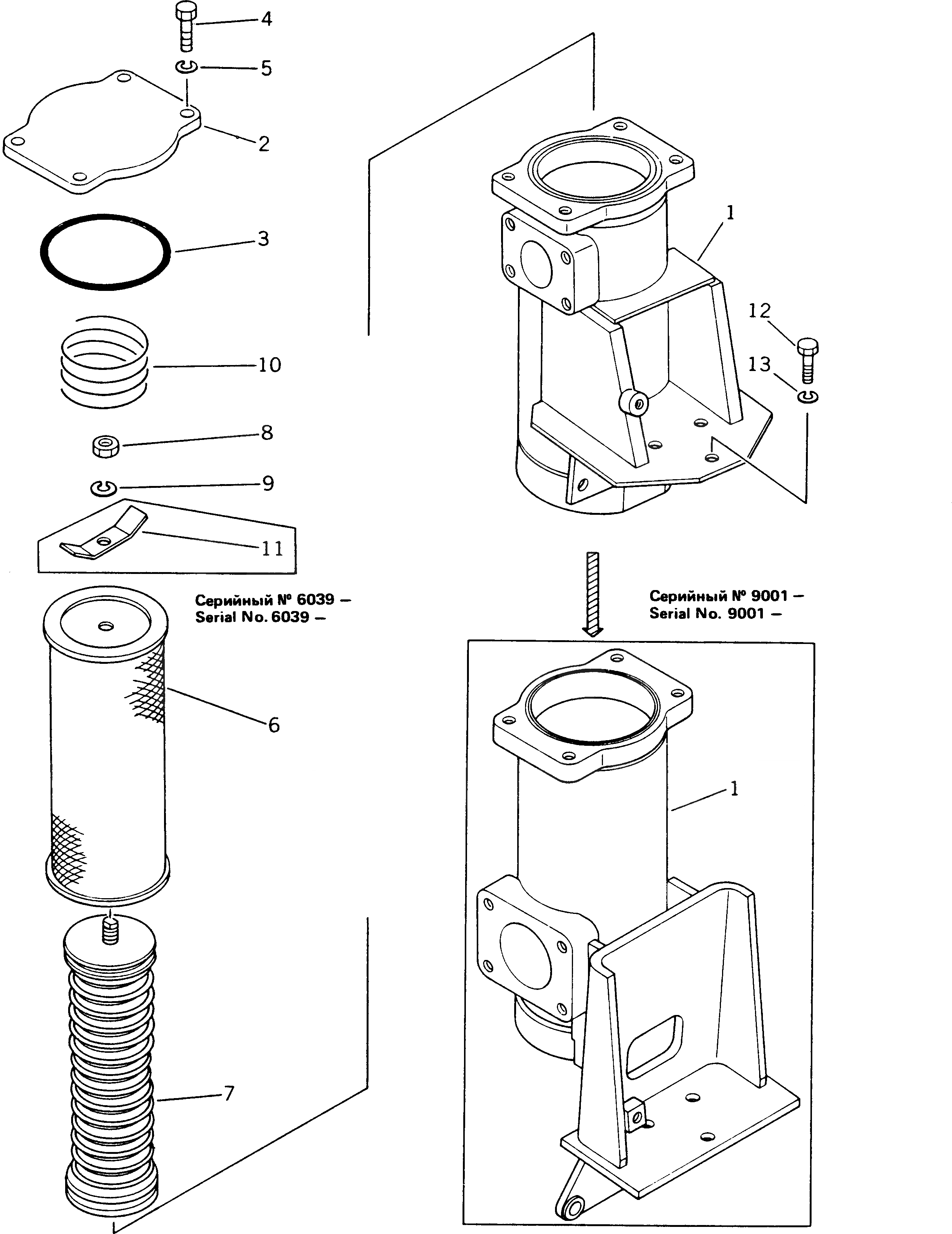 Схема запчастей Komatsu D355A-3X - МАСЛЯНЫЙ ФИЛЬТР ГУСЕНИЦЫ