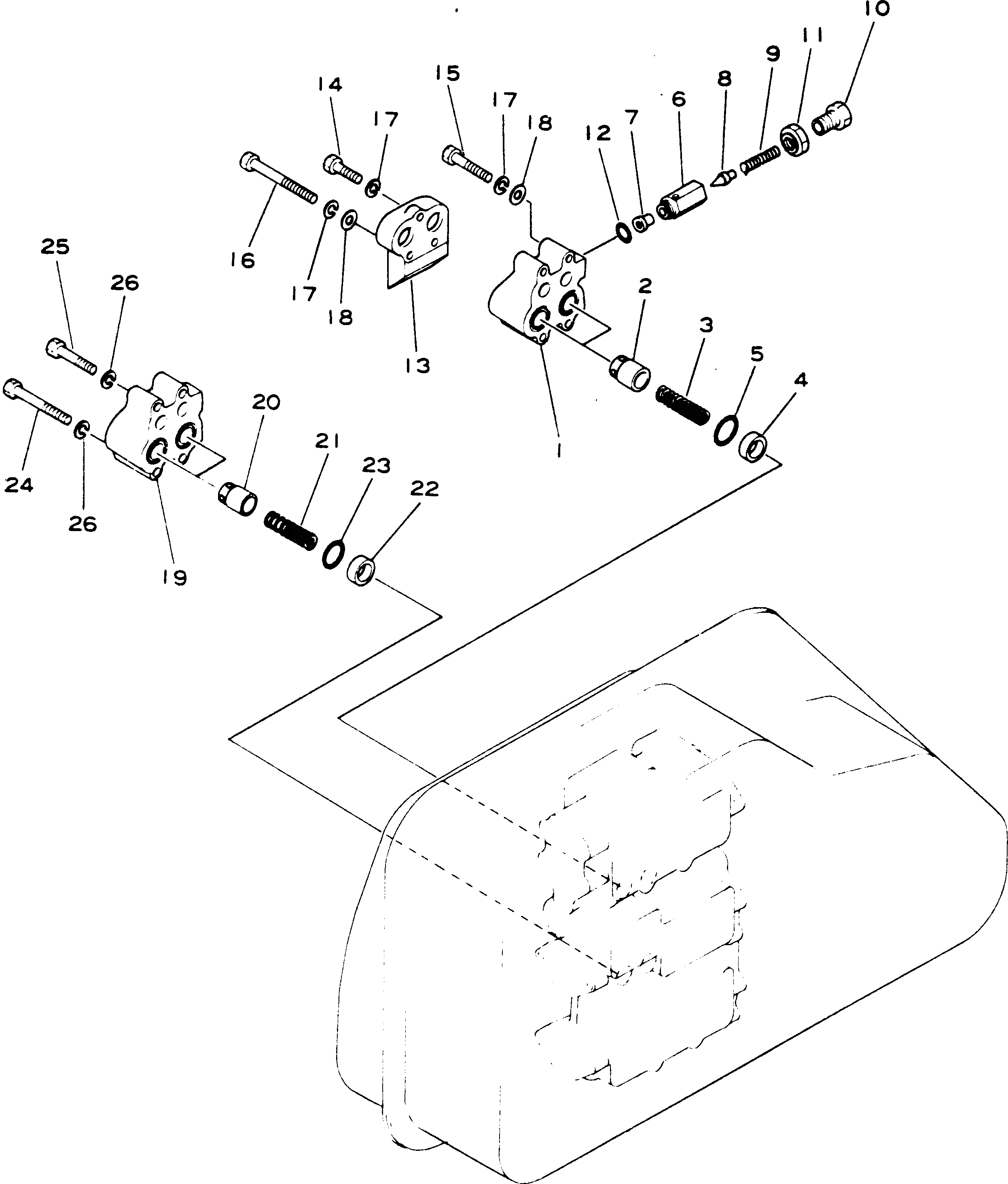 Схема запчастей Komatsu D355A-3X - ВСАСЫАЮЩИЙ КЛАПАН БЕЗОПАСНОСТИ(№-) УПРАВЛ-Е РАБОЧИМ ОБОРУДОВАНИЕМ