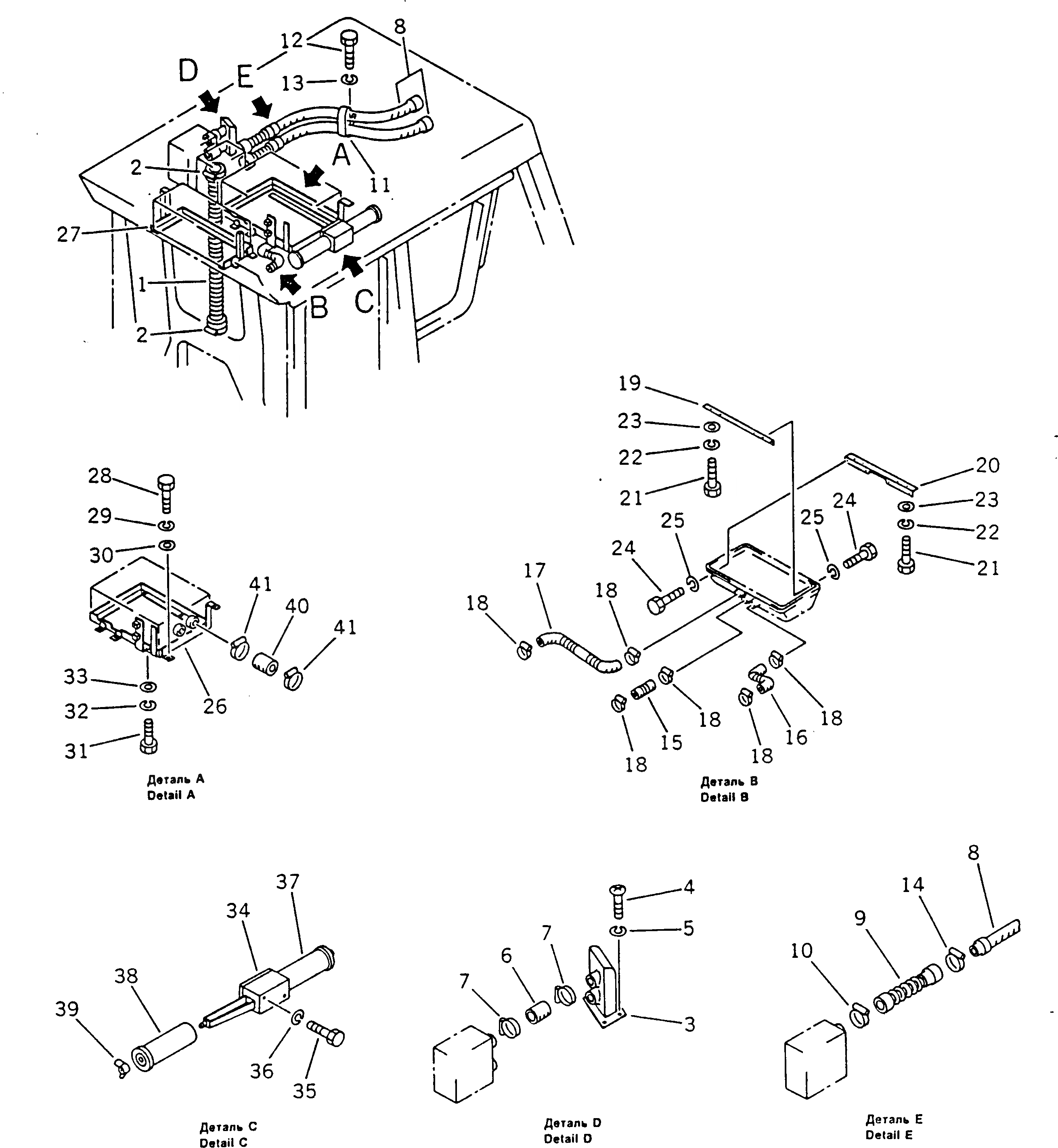 Схема запчастей Komatsu D355A-3X - ВОЗДУХОВОД И КОМПОНЕНТЫ КОНДИЦИОНЕРА (ДЛЯ ВНУТР. РАМА)(№9-) ОПЦИОННЫЕ КОМПОНЕНТЫ