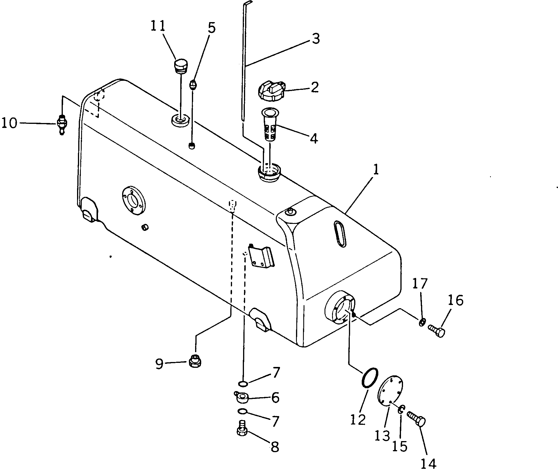 Схема запчастей Komatsu D355A-3X - БЫСТР. ЗАПРАВ. ТОПЛИВН. БАК.(№-) ОПЦИОННЫЕ КОМПОНЕНТЫ
