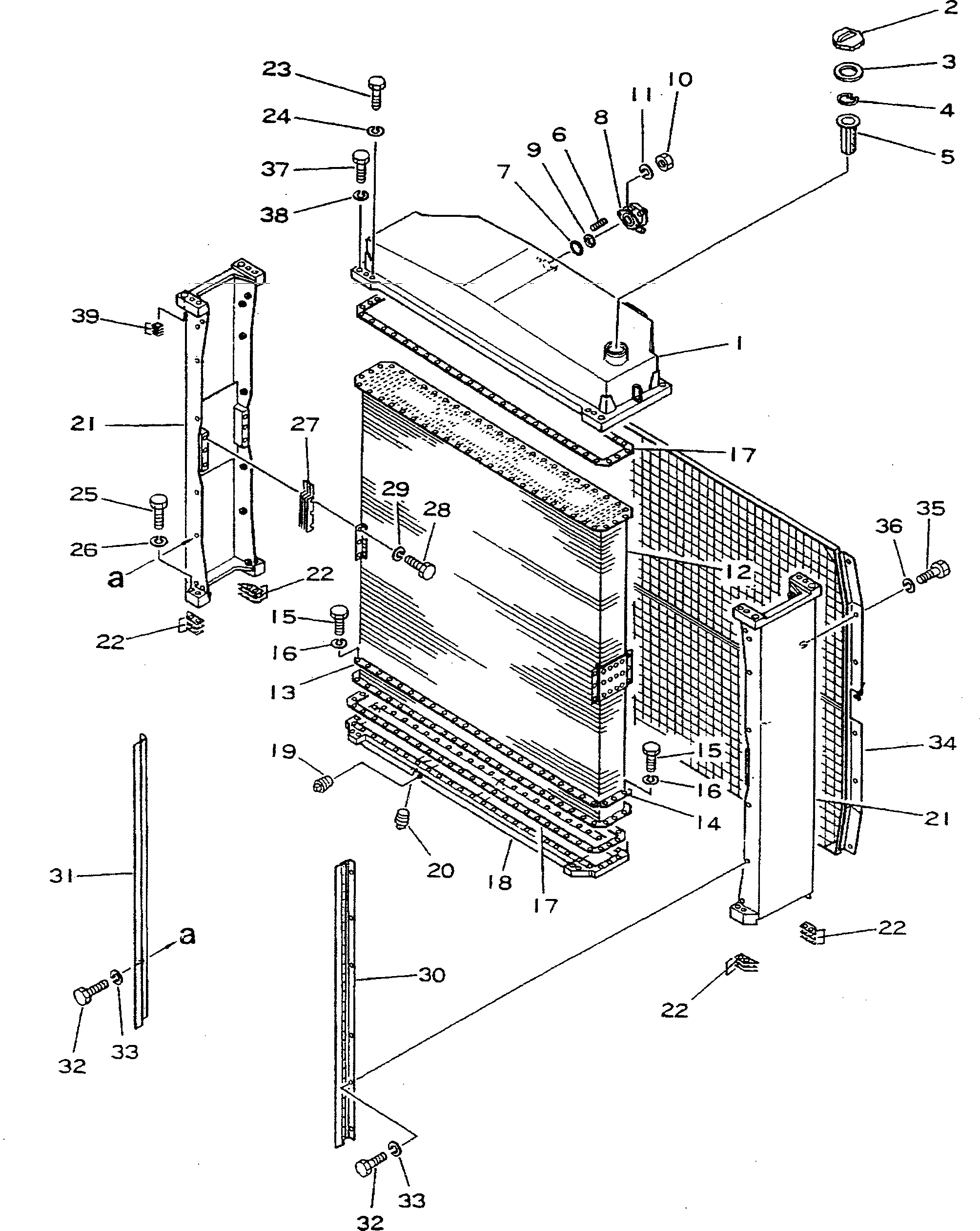 Схема запчастей Komatsu D355A-3 - РАДИАТОР(№-77) КОМПОНЕНТЫ ДВИГАТЕЛЯ И ЭЛЕКТРИКА