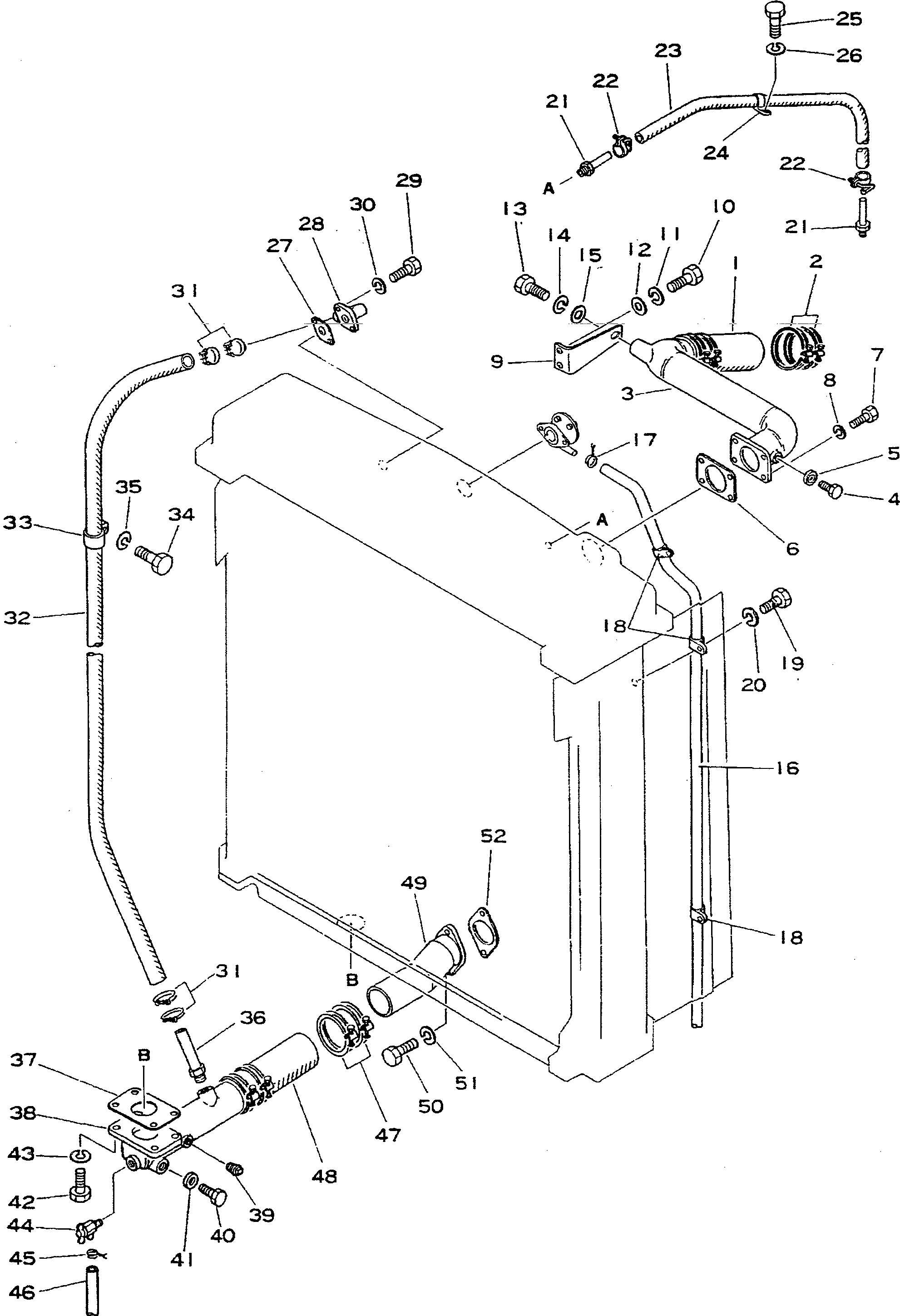 Схема запчастей Komatsu D355A-3 - СИСТЕМА ТРУБ РАДИАТОРА(№-99) КОМПОНЕНТЫ ДВИГАТЕЛЯ И ЭЛЕКТРИКА