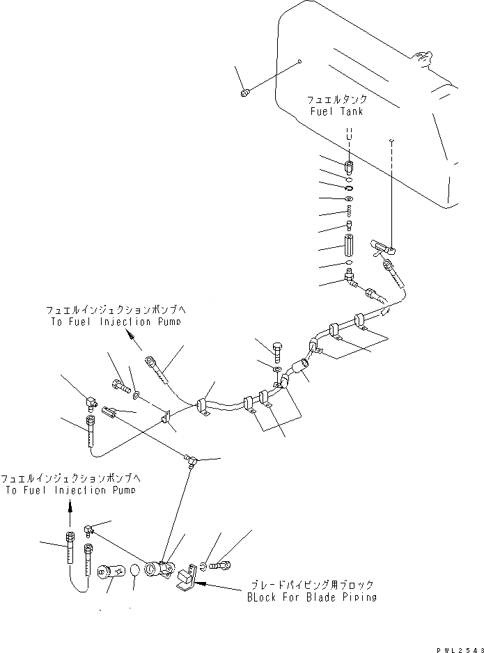 Схема запчастей Komatsu D355A-3 - ТОПЛИВОПРОВОД.(№7-) КОМПОНЕНТЫ ДВИГАТЕЛЯ И ЭЛЕКТРИКА
