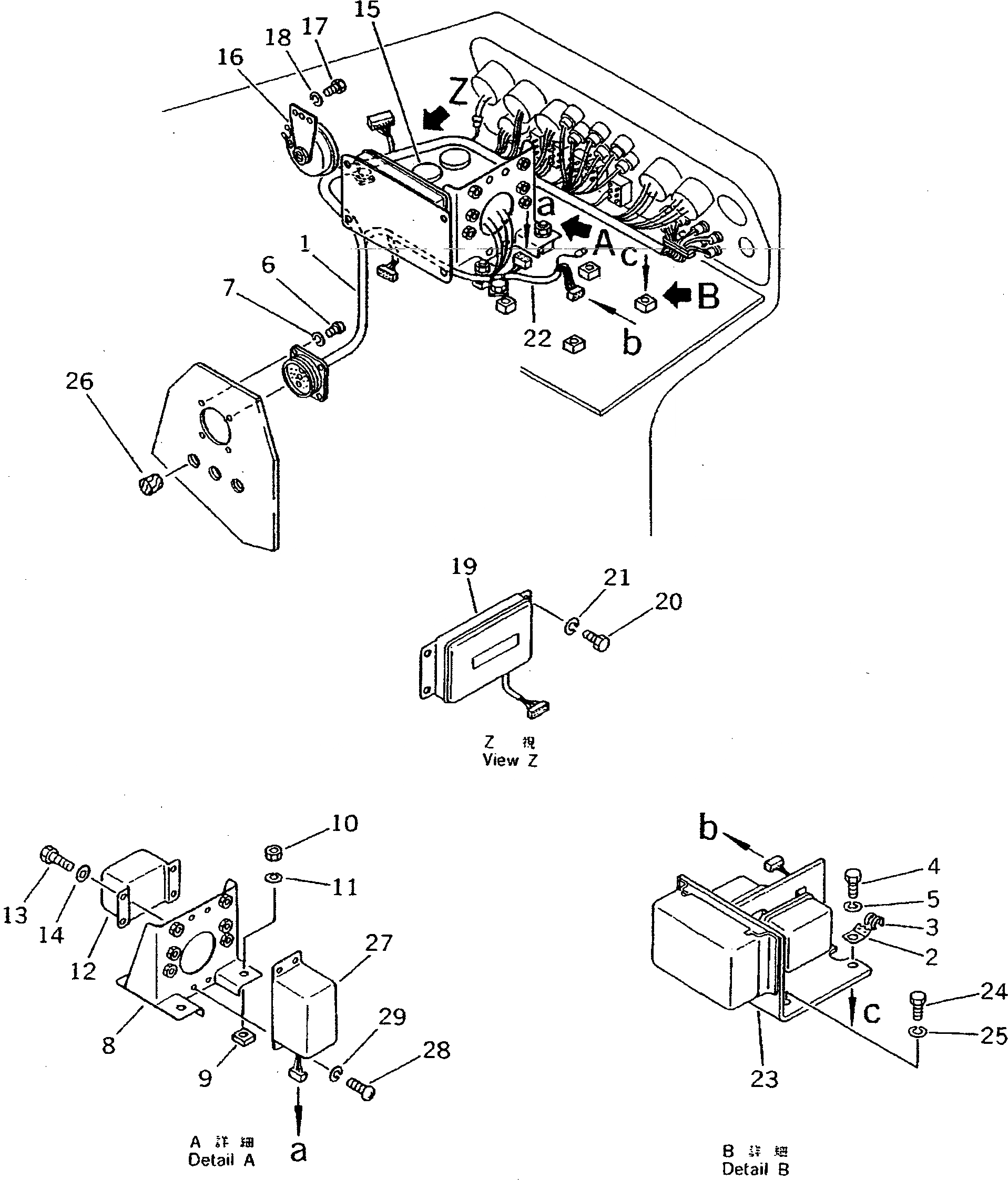 Схема запчастей Komatsu D355A-3 - ЭЛЕКТРИКА (/)(№9-) КОМПОНЕНТЫ ДВИГАТЕЛЯ И ЭЛЕКТРИКА