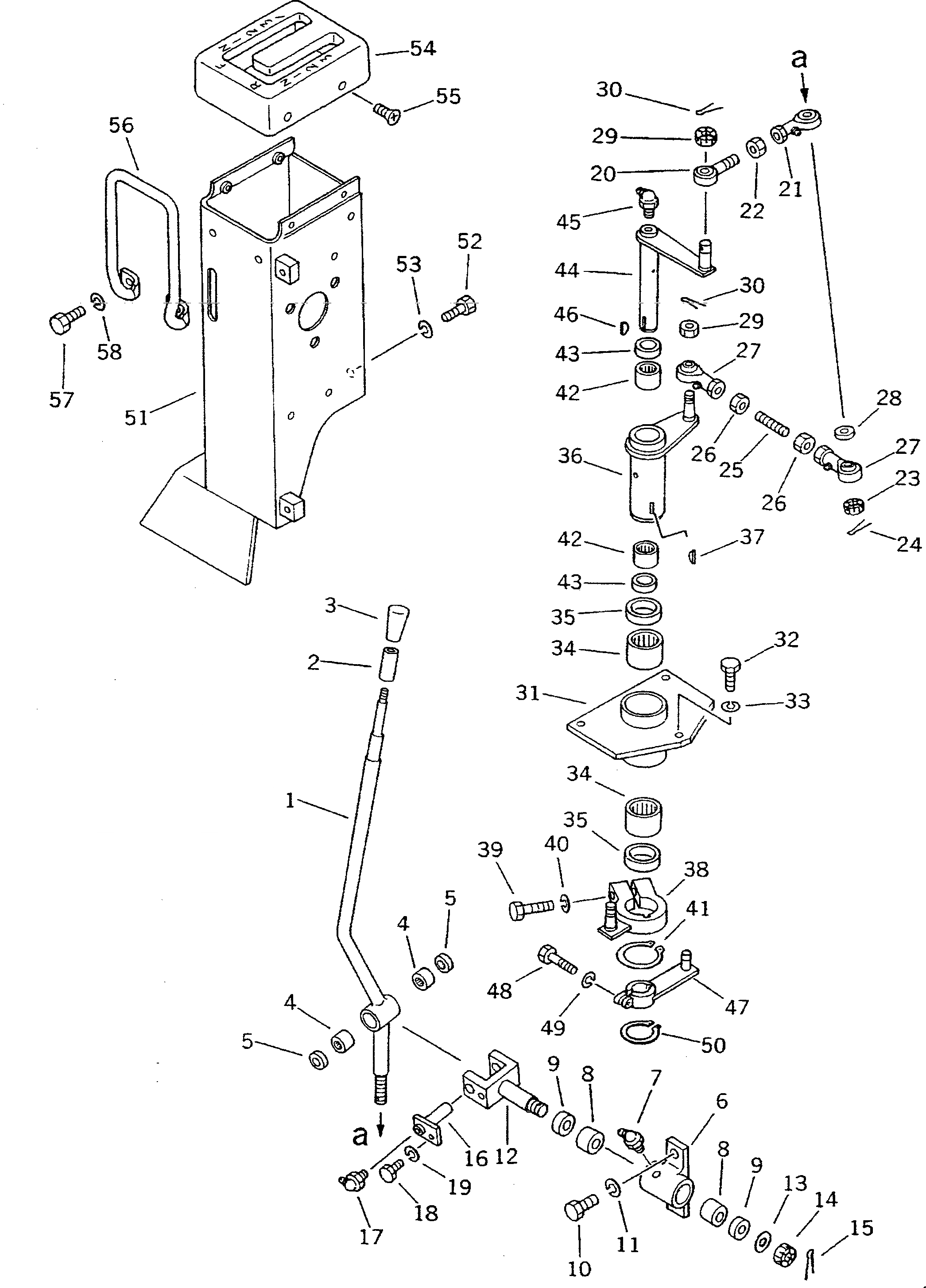 Схема запчастей Komatsu D355A-3 - РЫЧАГ ПЕРЕКЛЮЧЕНИЯ ПЕРЕДАЧ(№-9) ГИДРОТРАНСФОРМАТОР И ТРАНСМИССИЯ