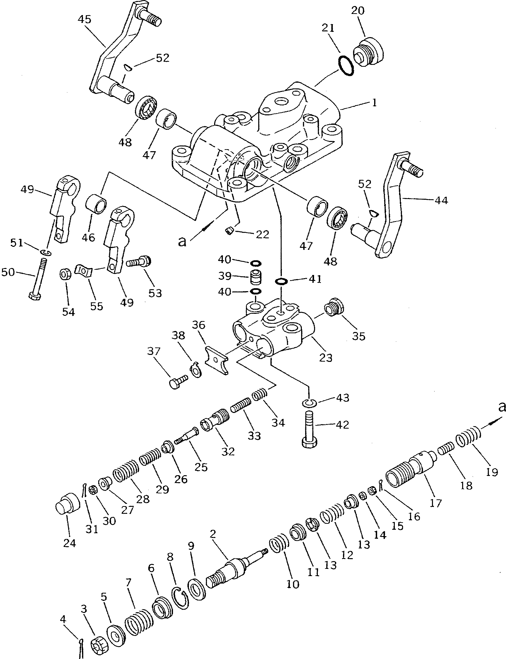 Схема запчастей Komatsu D355A-3 - КЛАПАН УПРАВЛЕНИЯ ПОВОРОТОМ(№9-) СИСТЕМАУПРАВЛЕНИЯ ПОВОРОТОМ И КОНЕЧНАЯ ПЕРЕДАЧА