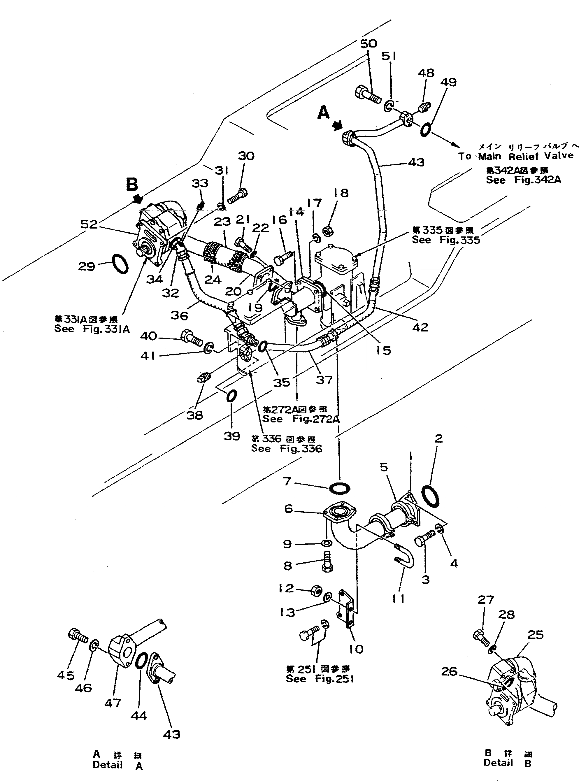 Схема запчастей Komatsu D355A-3 - ГИДРАВЛИКА РУЛ. УПРАВЛЕНИЯ (/)(№-99) СИСТЕМАУПРАВЛЕНИЯ ПОВОРОТОМ И КОНЕЧНАЯ ПЕРЕДАЧА