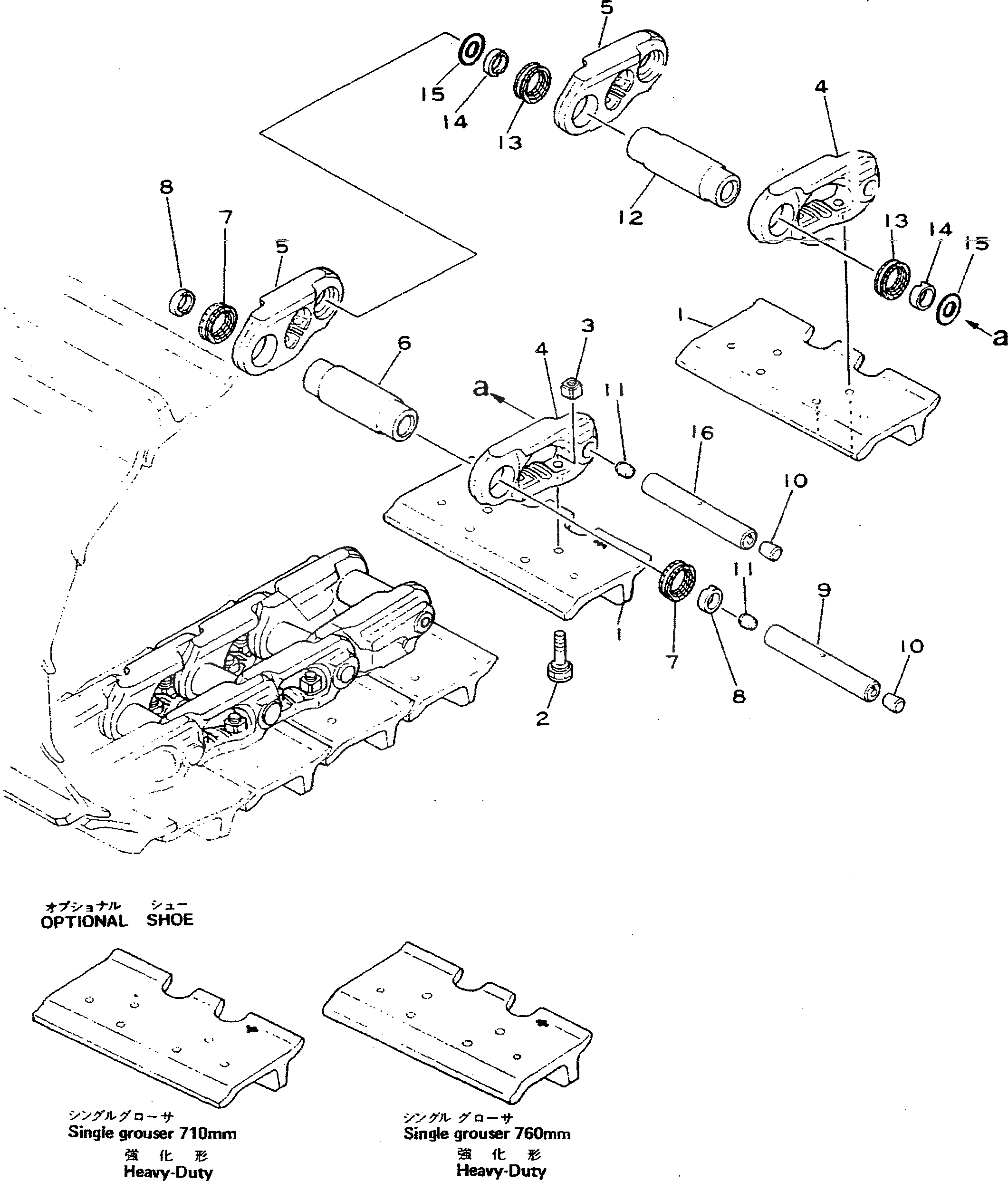 Схема запчастей Komatsu D355A-3 - ГУСЕНИЦЫ (СМАЗЫВ. ТИПА)(№-7) ГУСЕНИЦЫ