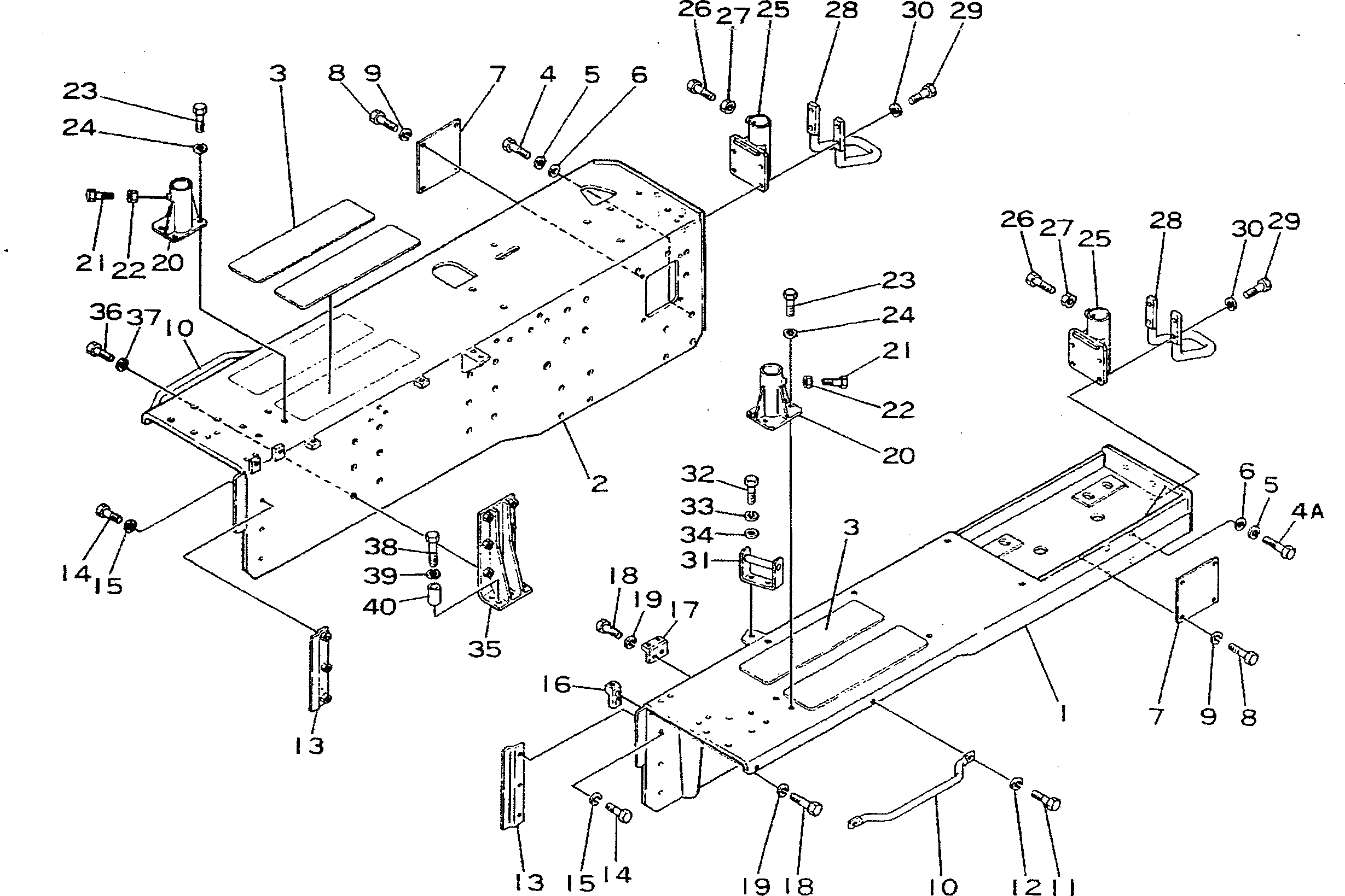 Схема запчастей Komatsu D355A-3 - КРЫЛО(№7-99) ЧАСТИ КОРПУСА