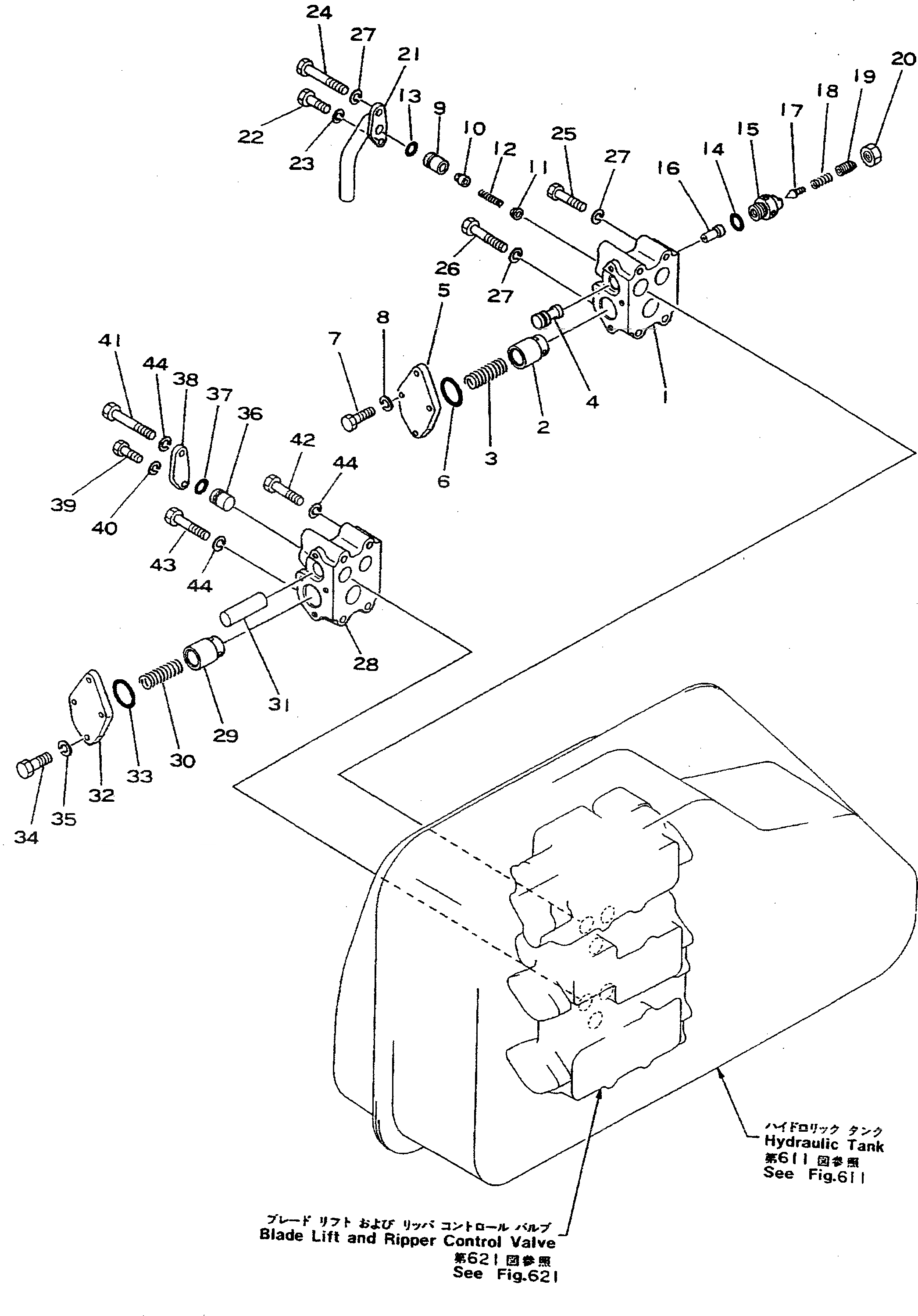 Схема запчастей Komatsu D355A-3 - ВСАСЫАЮЩИЙ КЛАПАН БЕЗОПАСНОСТИ(№-) УПРАВЛ-Е РАБОЧИМ ОБОРУДОВАНИЕМ