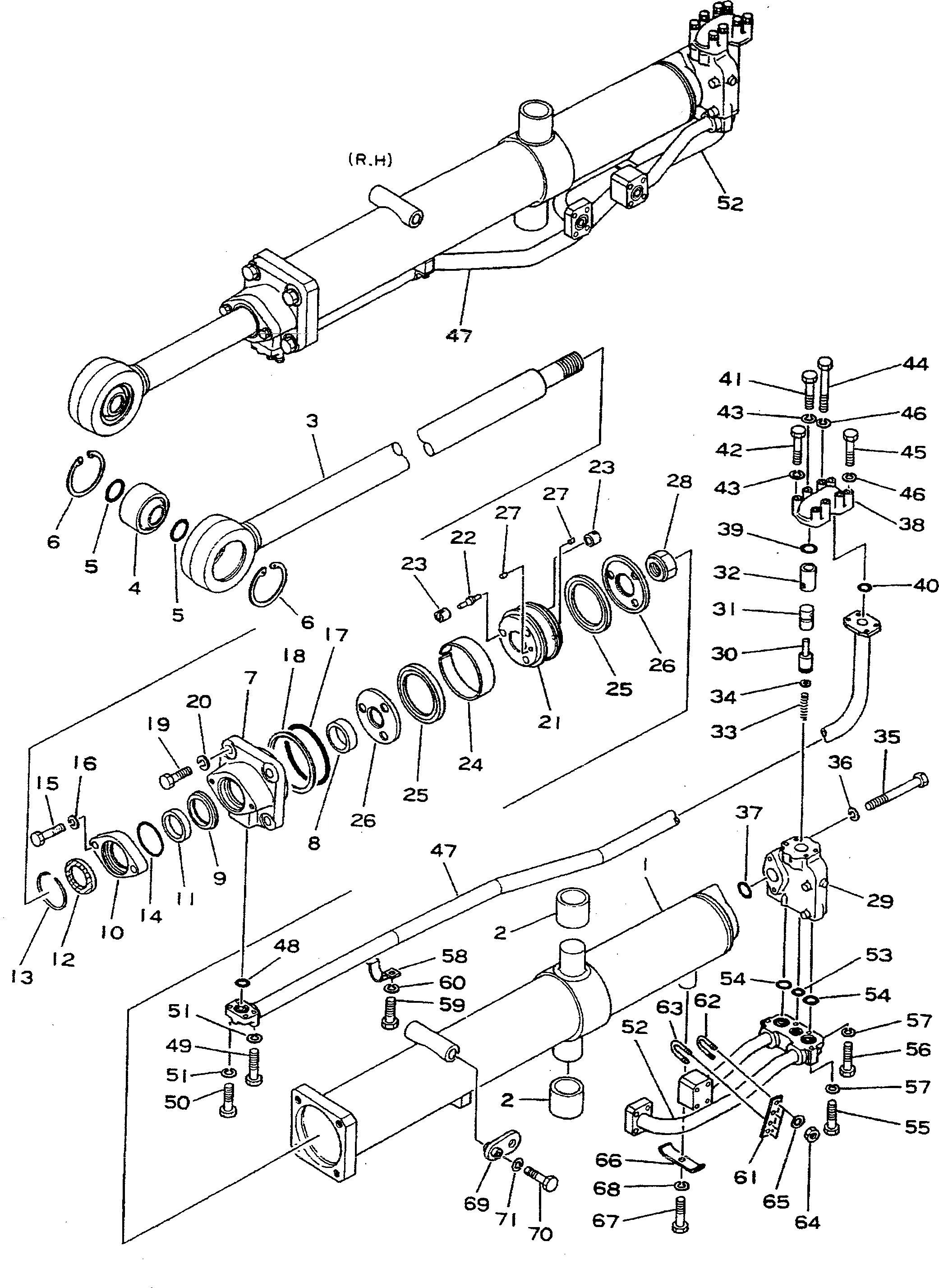 Схема запчастей Komatsu D355A-3 - ЦИЛИНДР ПОДЪЕМА ОТВАЛА(№-) УПРАВЛ-Е РАБОЧИМ ОБОРУДОВАНИЕМ