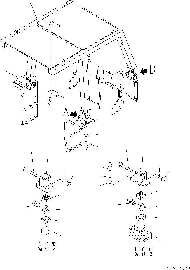 Схема запчастей Komatsu D355A-3 - СИСТЕМА ROPS(№7-) ОПЦИОННЫЕ КОМПОНЕНТЫ