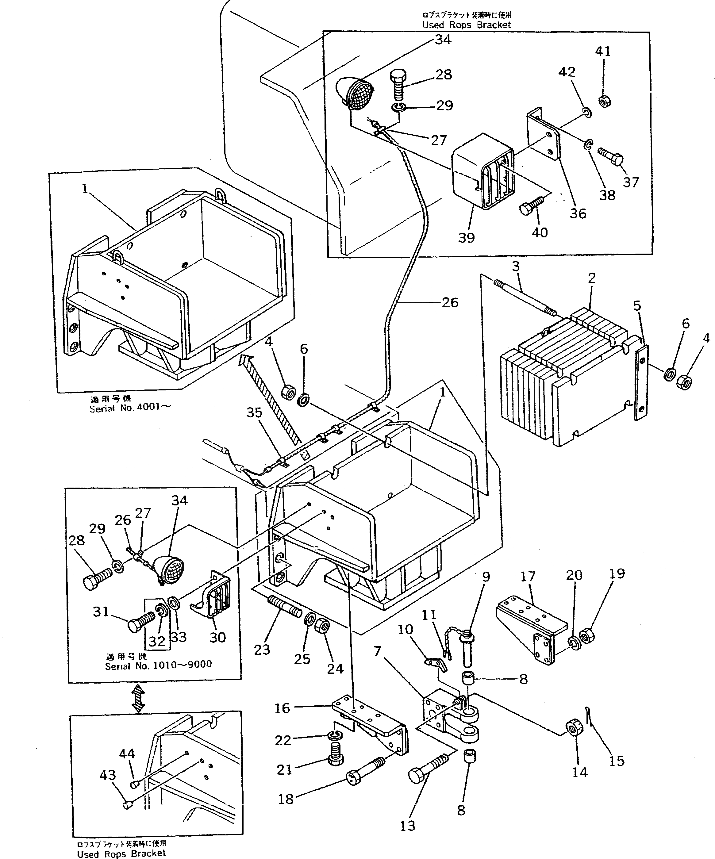 Схема запчастей Komatsu D355A-3 - ПРОТИВОВЕС(№-) ОПЦИОННЫЕ КОМПОНЕНТЫ