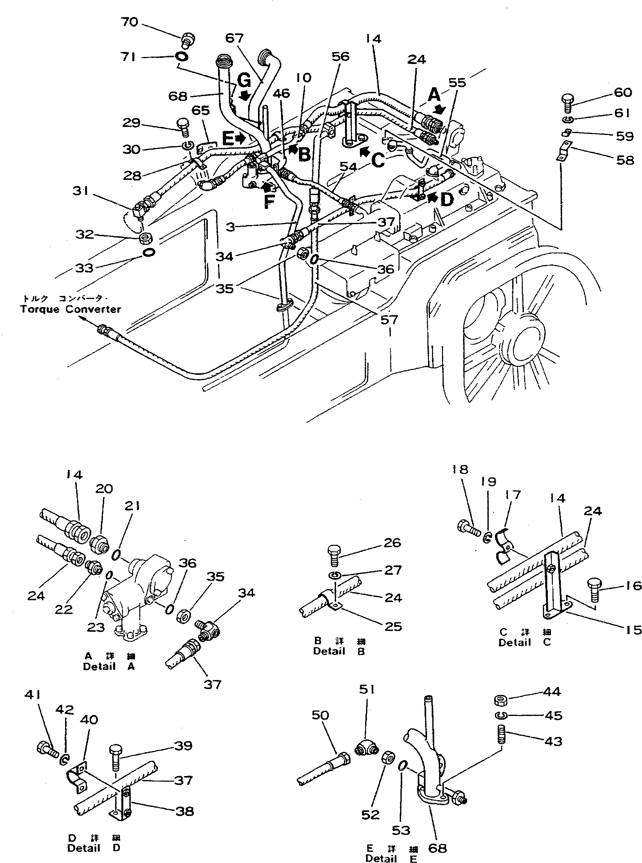 Схема запчастей Komatsu D355A-3 - СИСТЕМА ЭКСТРЕННОГО ТОРМОЖЕНИЯ (МЕХАНИЗМ И ГИДРОЛИНИИ) (/)(№-99) ОПЦИОННЫЕ КОМПОНЕНТЫ