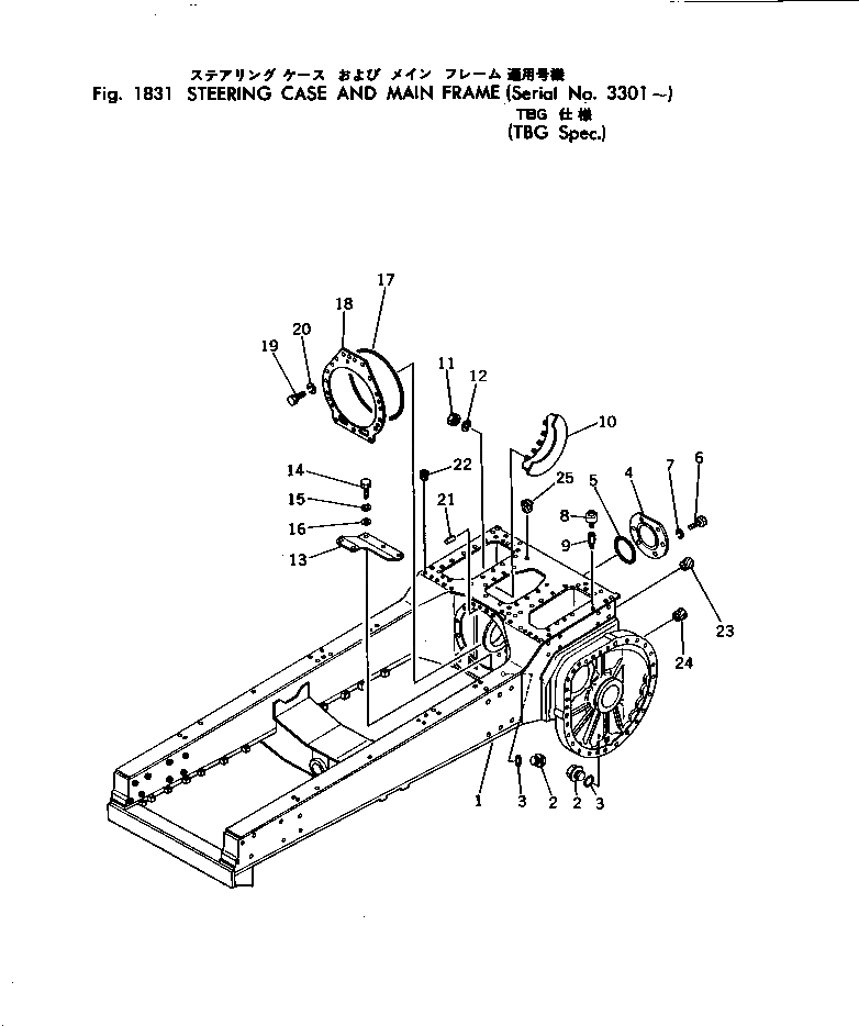 Схема запчастей Komatsu D355A-3 - КОРПУС БЛОКА УПРАВЛЕНИЯ ПОВОРОТОМ И ОСНОВНАЯ РАМА (СПЕЦ-Я TBG)(№-) ОПЦИОННЫЕ КОМПОНЕНТЫ (КРОМЕ ЯПОН.)