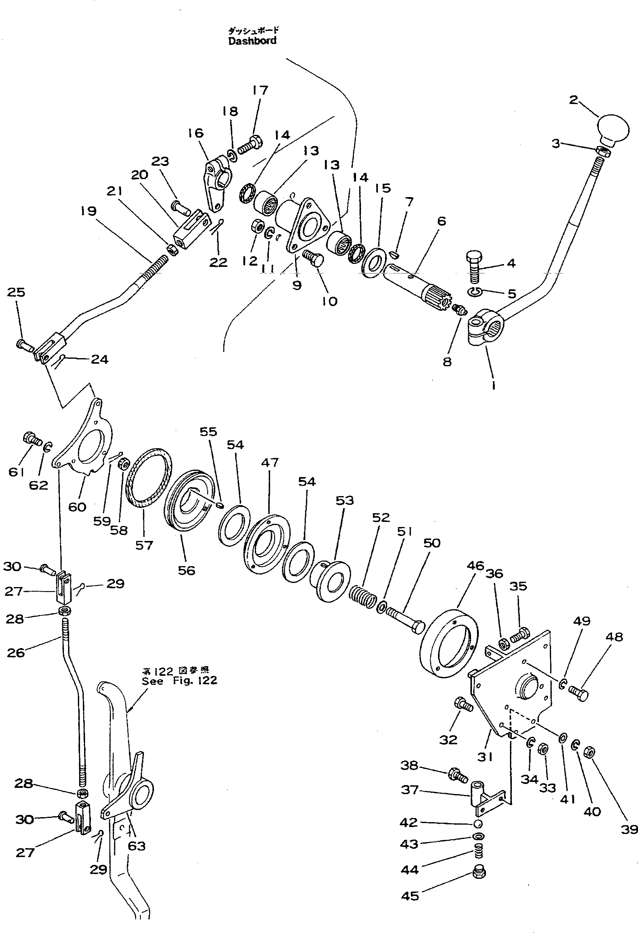 Схема запчастей Komatsu D355A-3 - РЫЧАГ УПРАВЛ-Я ПОДАЧЕЙ ТОПЛИВА(№-) КОМПОНЕНТЫ ДВИГАТЕЛЯ И ЭЛЕКТРИКА