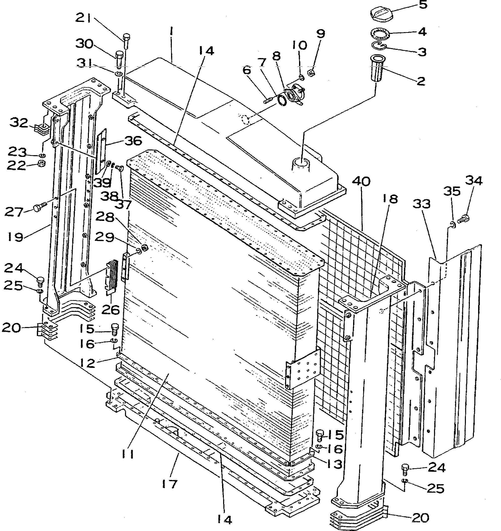 Схема запчастей Komatsu D355A-3 - РАДИАТОР(№-99) КОМПОНЕНТЫ ДВИГАТЕЛЯ И ЭЛЕКТРИКА
