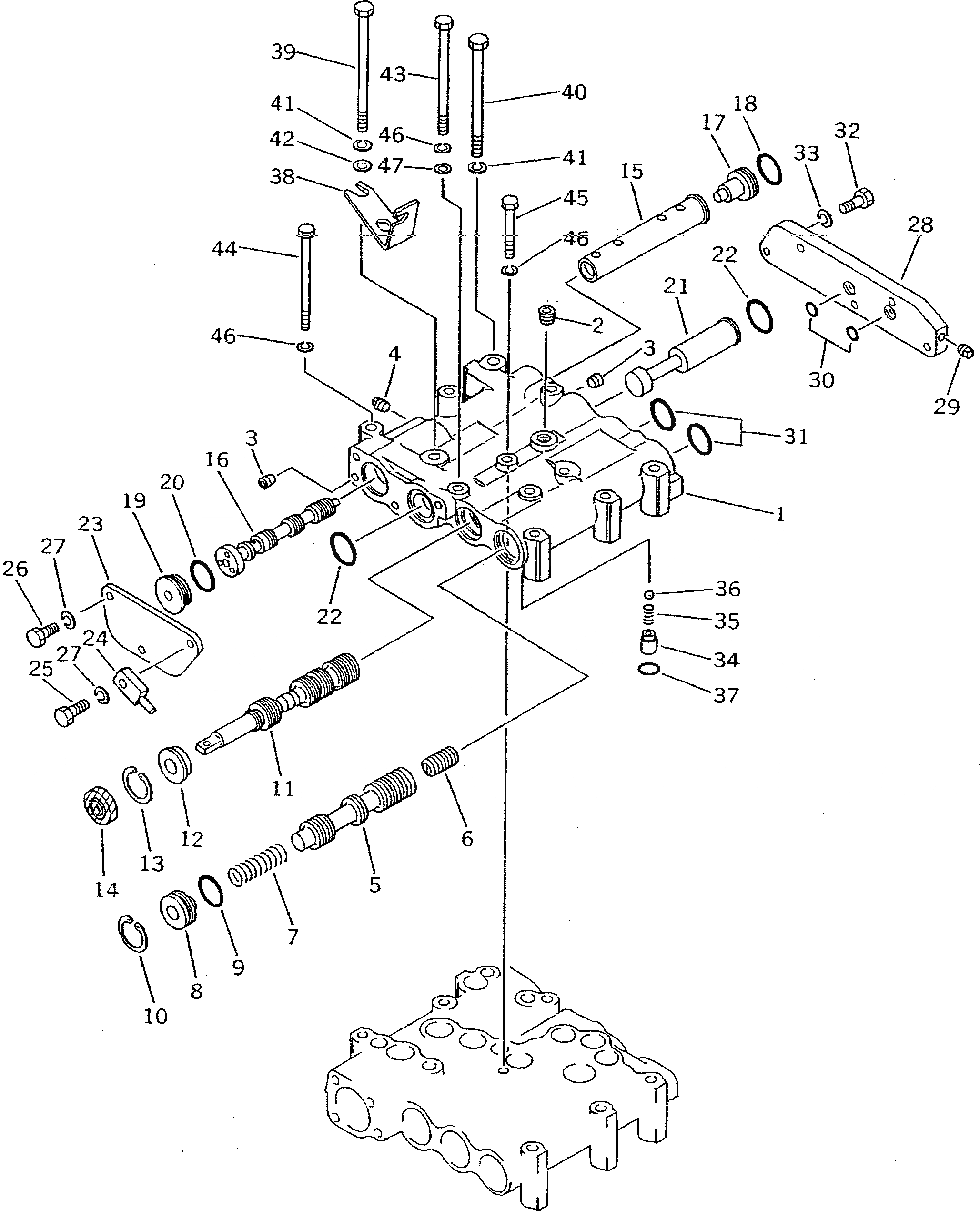 Схема запчастей Komatsu D355A-3 - КЛАПАН УПРАВЛЕНИЯ ТРАНСМИССИЕЙ (/)(№-) ГИДРОТРАНСФОРМАТОР И ТРАНСМИССИЯ