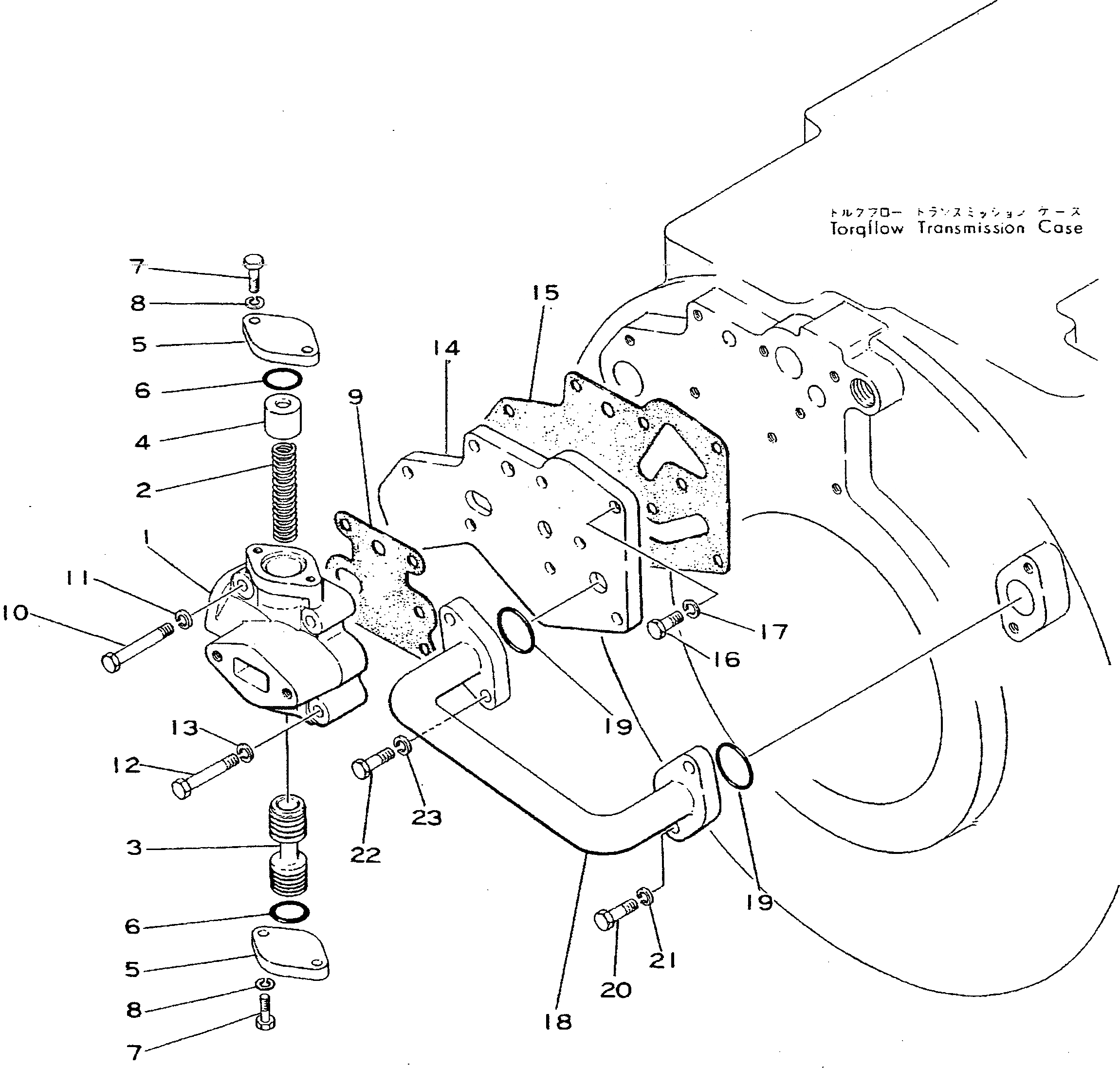 Схема запчастей Komatsu D355A-3 - РАЗГРУЗ. КЛАПАН ГИДРОТРАНСФОРМАТОР И ТРАНСМИССИЯ