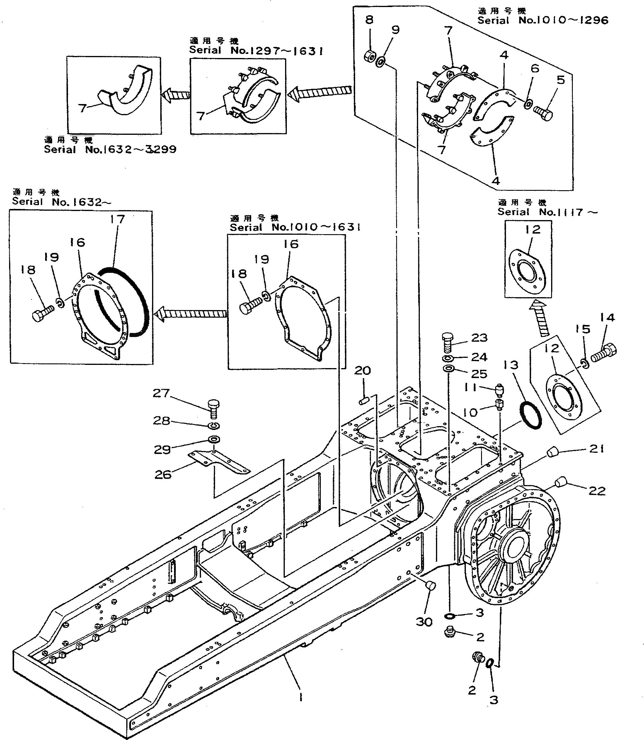 Схема запчастей Komatsu D355A-3 - КОРПУС БЛОКА УПРАВЛЕНИЯ ПОВОРОТОМ И ОСНОВНАЯ РАМА(№-99) СИСТЕМАУПРАВЛЕНИЯ ПОВОРОТОМ И КОНЕЧНАЯ ПЕРЕДАЧА