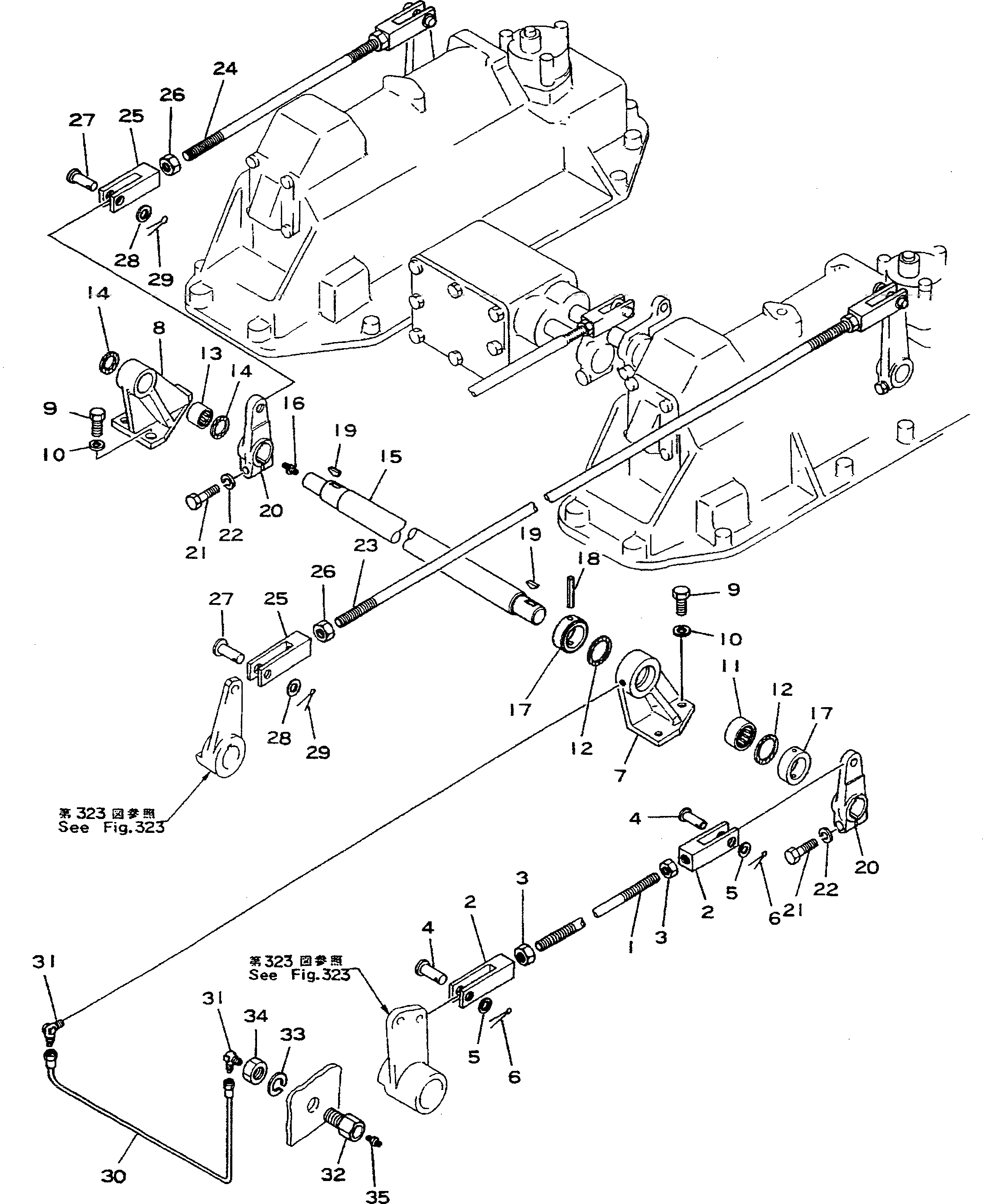 Схема запчастей Komatsu D355A-3 - ТОРМОЗН. МЕХАНИЗМ(№-) СИСТЕМАУПРАВЛЕНИЯ ПОВОРОТОМ И КОНЕЧНАЯ ПЕРЕДАЧА