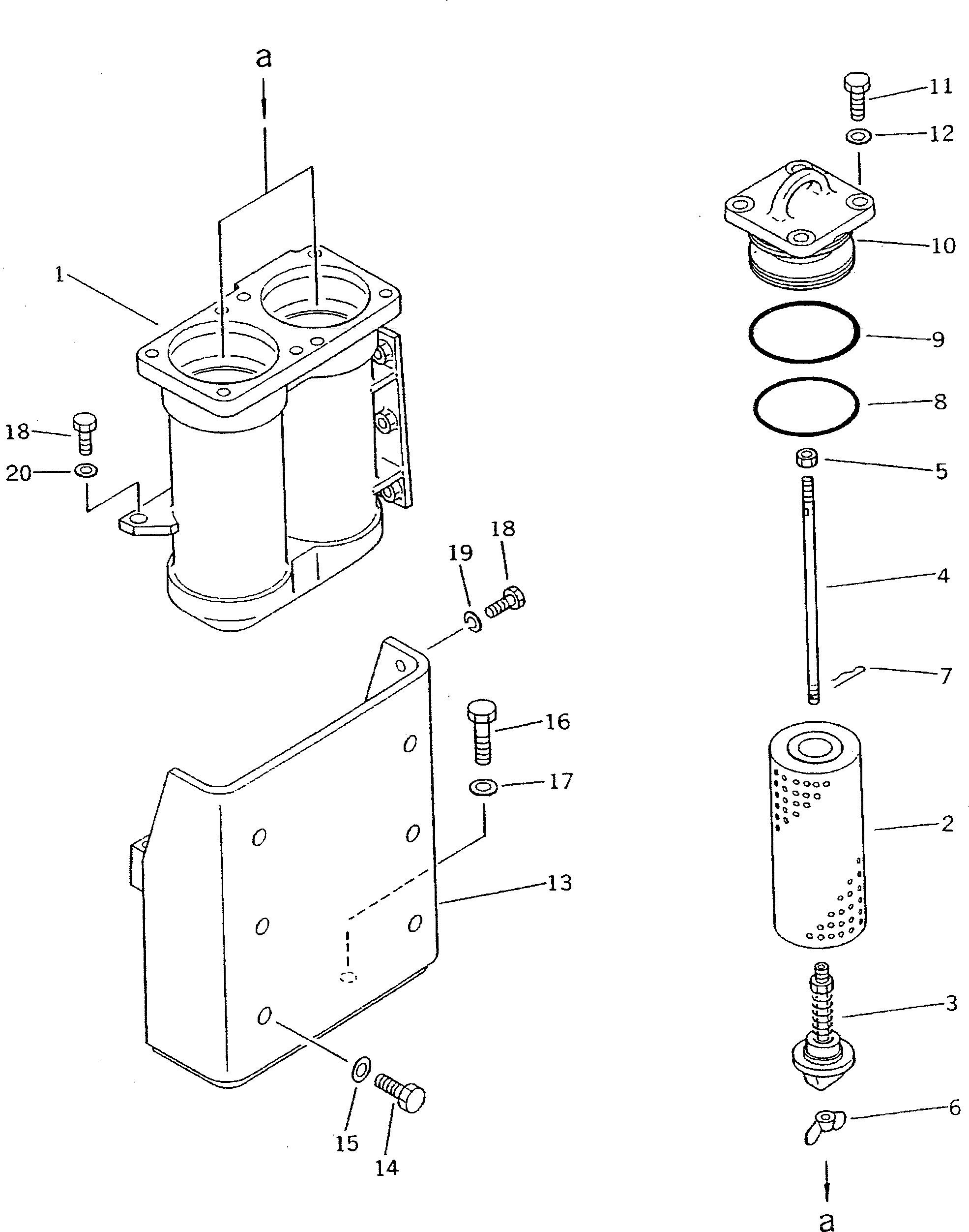 Схема запчастей Komatsu D355A-3 - МАСЛЯНЫЙ ФИЛЬТР(№9-) СИСТЕМАУПРАВЛЕНИЯ ПОВОРОТОМ И КОНЕЧНАЯ ПЕРЕДАЧА