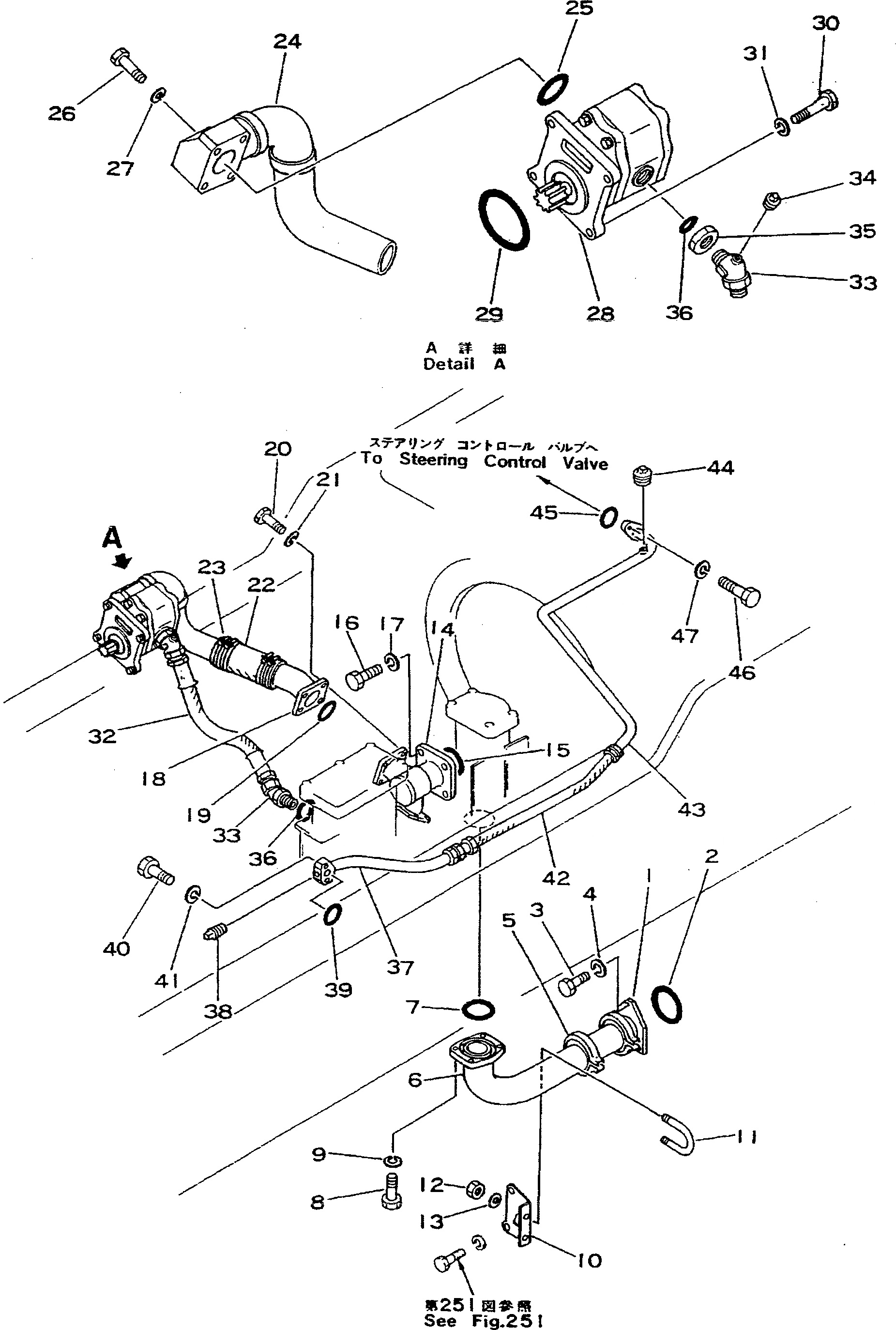 Схема запчастей Komatsu D355A-3 - ГИДРАВЛИКА РУЛ. УПРАВЛЕНИЯ (/)(№-9) СИСТЕМАУПРАВЛЕНИЯ ПОВОРОТОМ И КОНЕЧНАЯ ПЕРЕДАЧА
