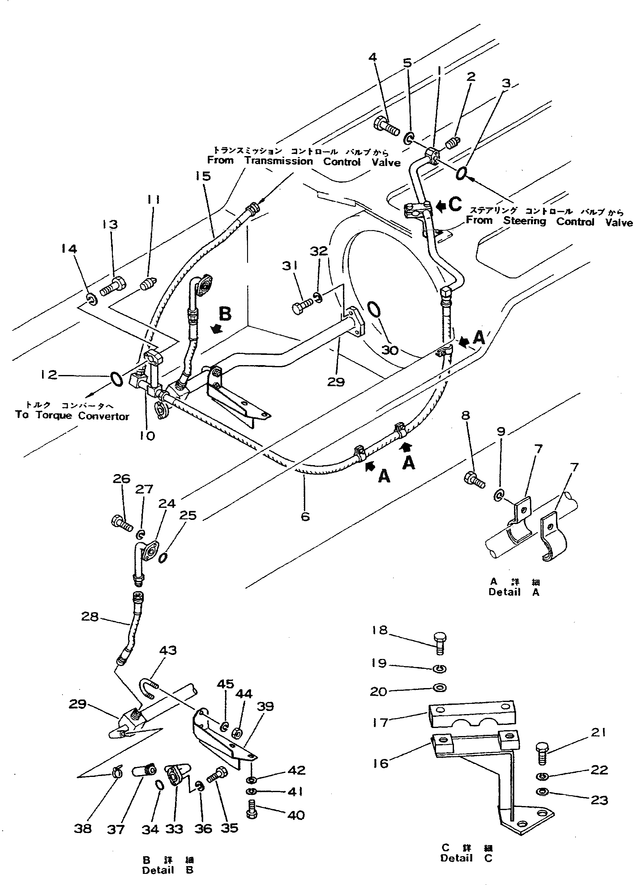 Схема запчастей Komatsu D355A-3 - ГИДРАВЛИКА РУЛ. УПРАВЛЕНИЯ (/)(№-99) СИСТЕМАУПРАВЛЕНИЯ ПОВОРОТОМ И КОНЕЧНАЯ ПЕРЕДАЧА