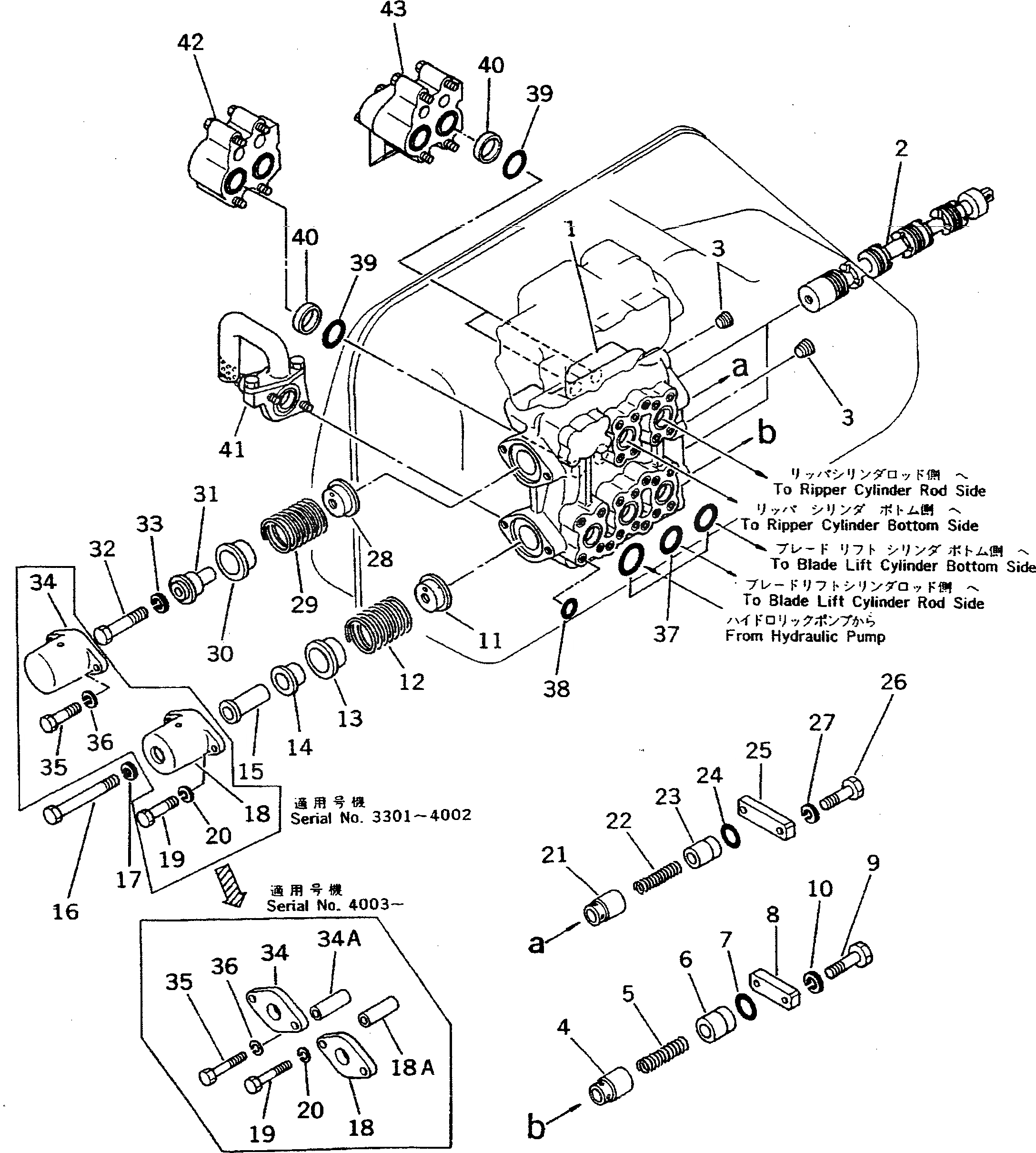Схема запчастей Komatsu D355A-3 - ПОДЪЕМ. ОТВАЛА И УПРАВЛ-Е РЫХЛИТЕЛЕМ VAVLE(№-) УПРАВЛ-Е РАБОЧИМ ОБОРУДОВАНИЕМ