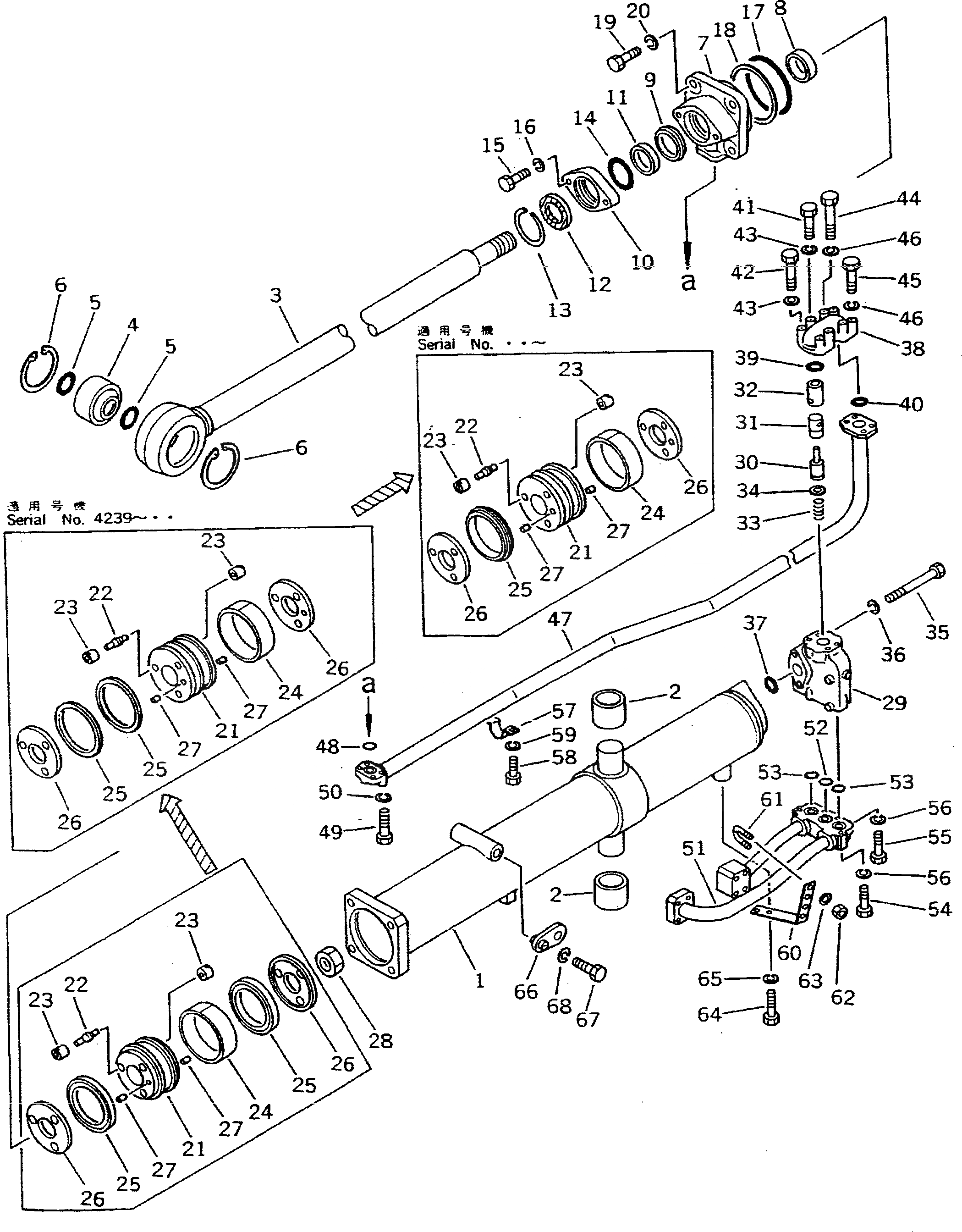 Схема запчастей Komatsu D355A-3 - ЦИЛИНДР ПОДЪЕМА ОТВАЛА(№-9) УПРАВЛ-Е РАБОЧИМ ОБОРУДОВАНИЕМ