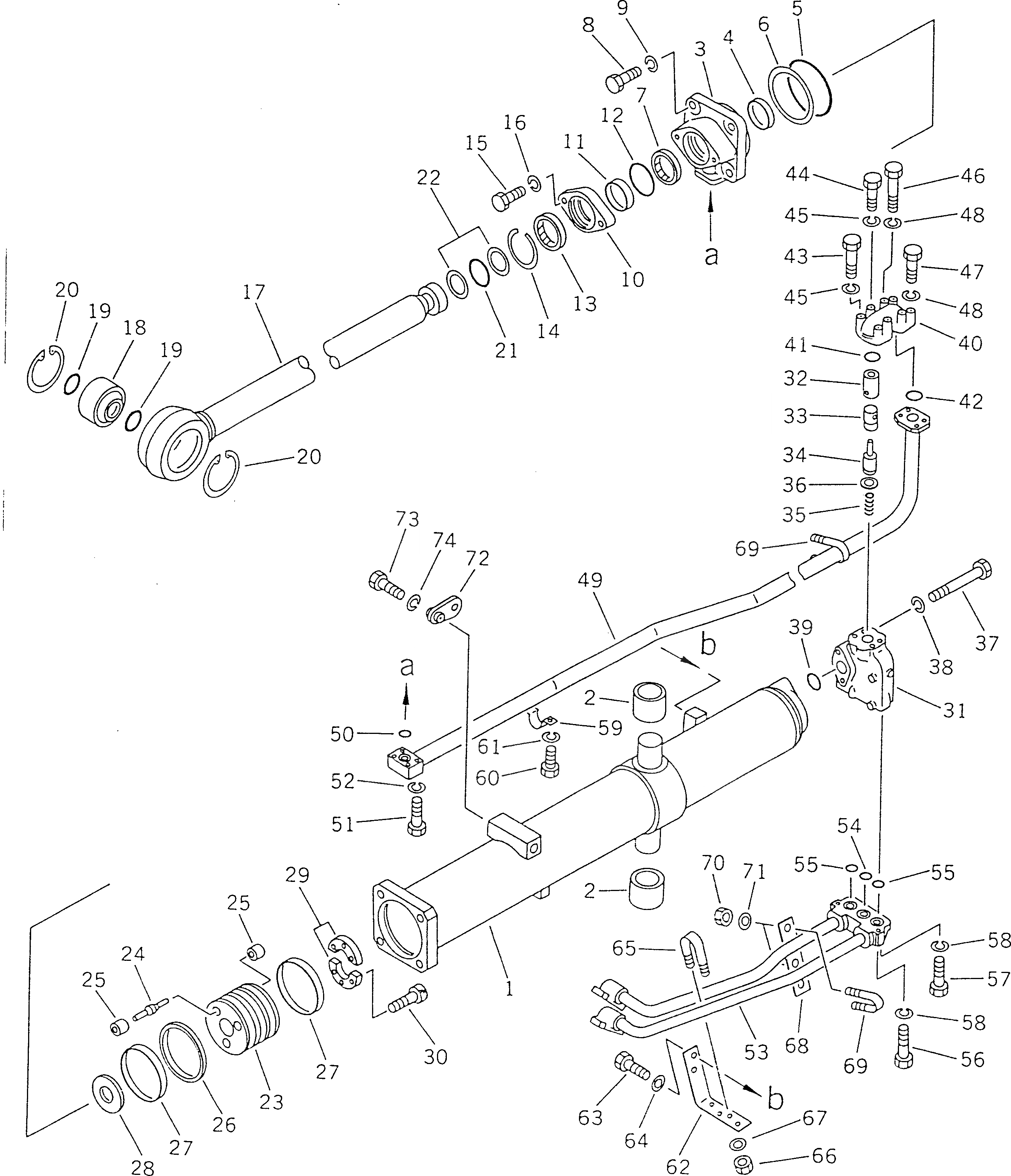 Схема запчастей Komatsu D355A-3 - ЦИЛИНДР ПОДЪЕМА ОТВАЛА(№9-) УПРАВЛ-Е РАБОЧИМ ОБОРУДОВАНИЕМ