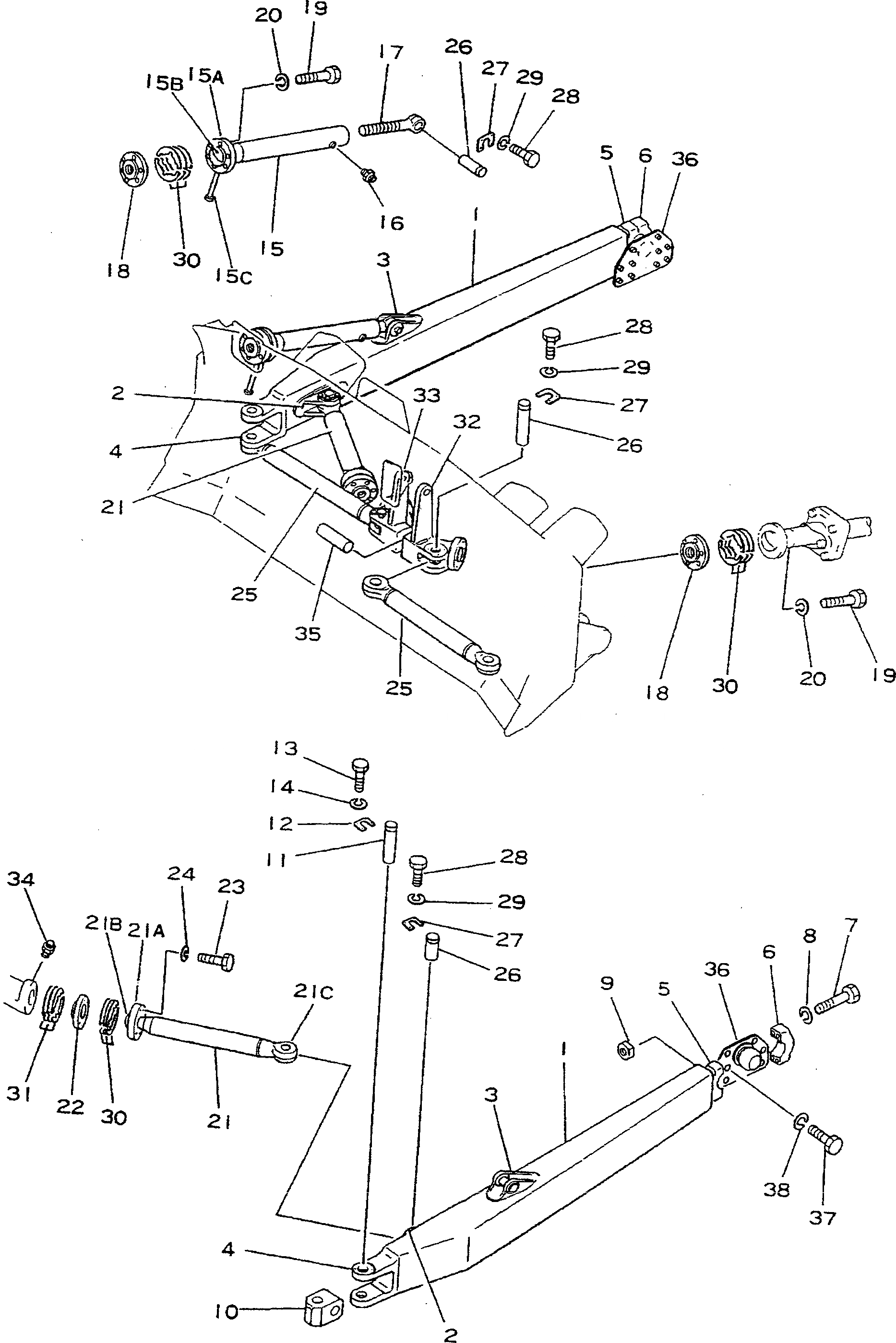 Схема запчастей Komatsu D355A-3 - РАМА ОТВАЛА(№-) РАБОЧЕЕ ОБОРУДОВАНИЕ