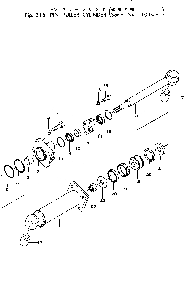 Схема запчастей Komatsu D355A-3 - ЦИЛИНДР СТОПОРН. ПАЛЬЦА(№-) РАБОЧЕЕ ОБОРУДОВАНИЕ